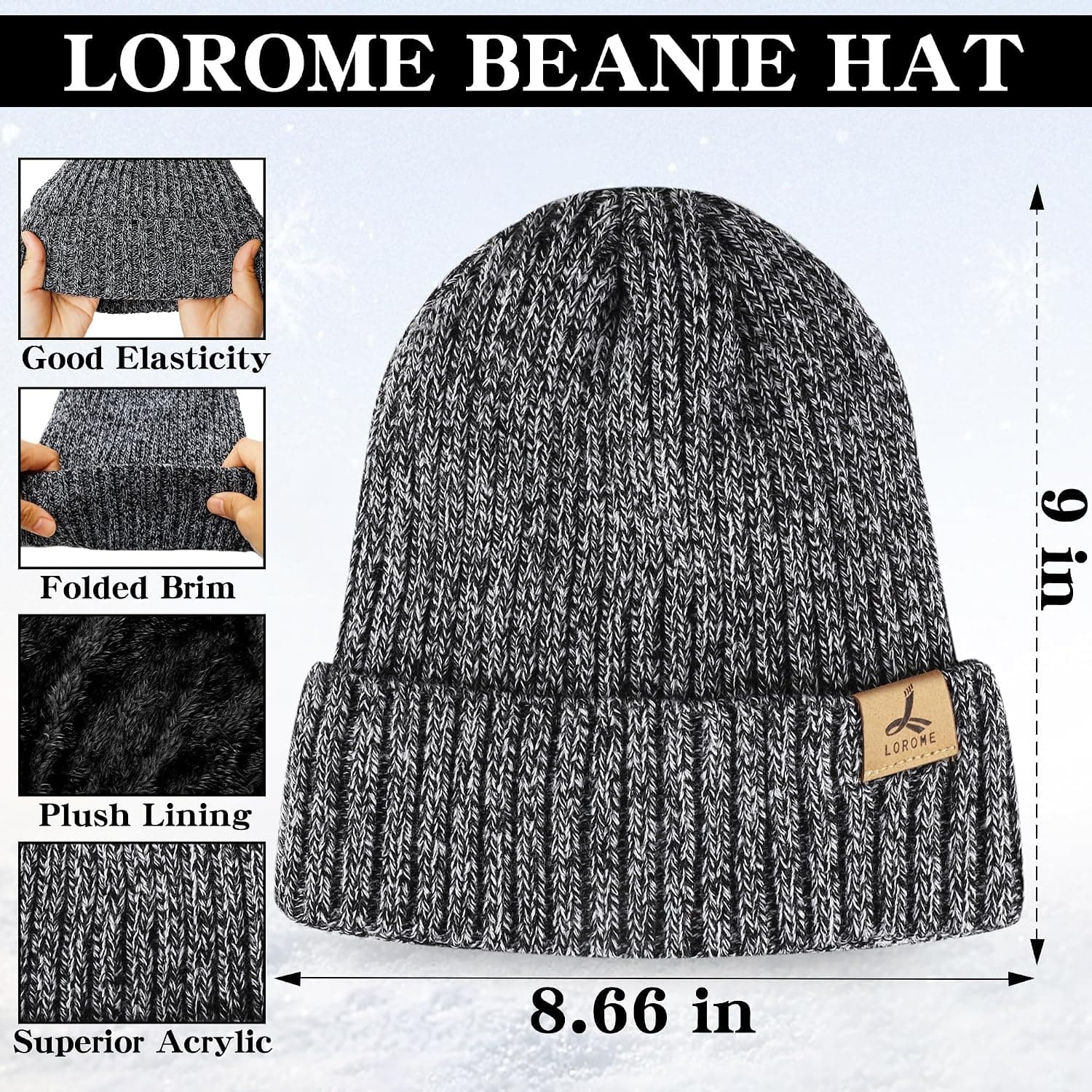 3 Pc Men's Winter Set, Ribbed Beanie, Scarf & Gloves, Gray — photo 3
