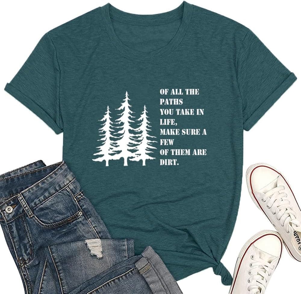Women's Mountain Pine Tree Graphic T-Shirt