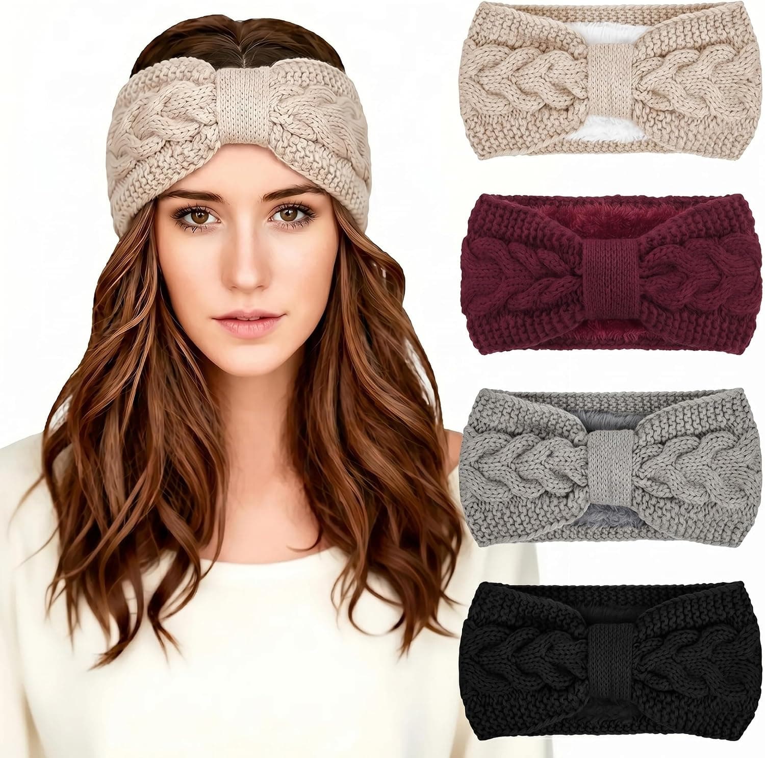 Women's Crochet Knit Ear Warmer Headband