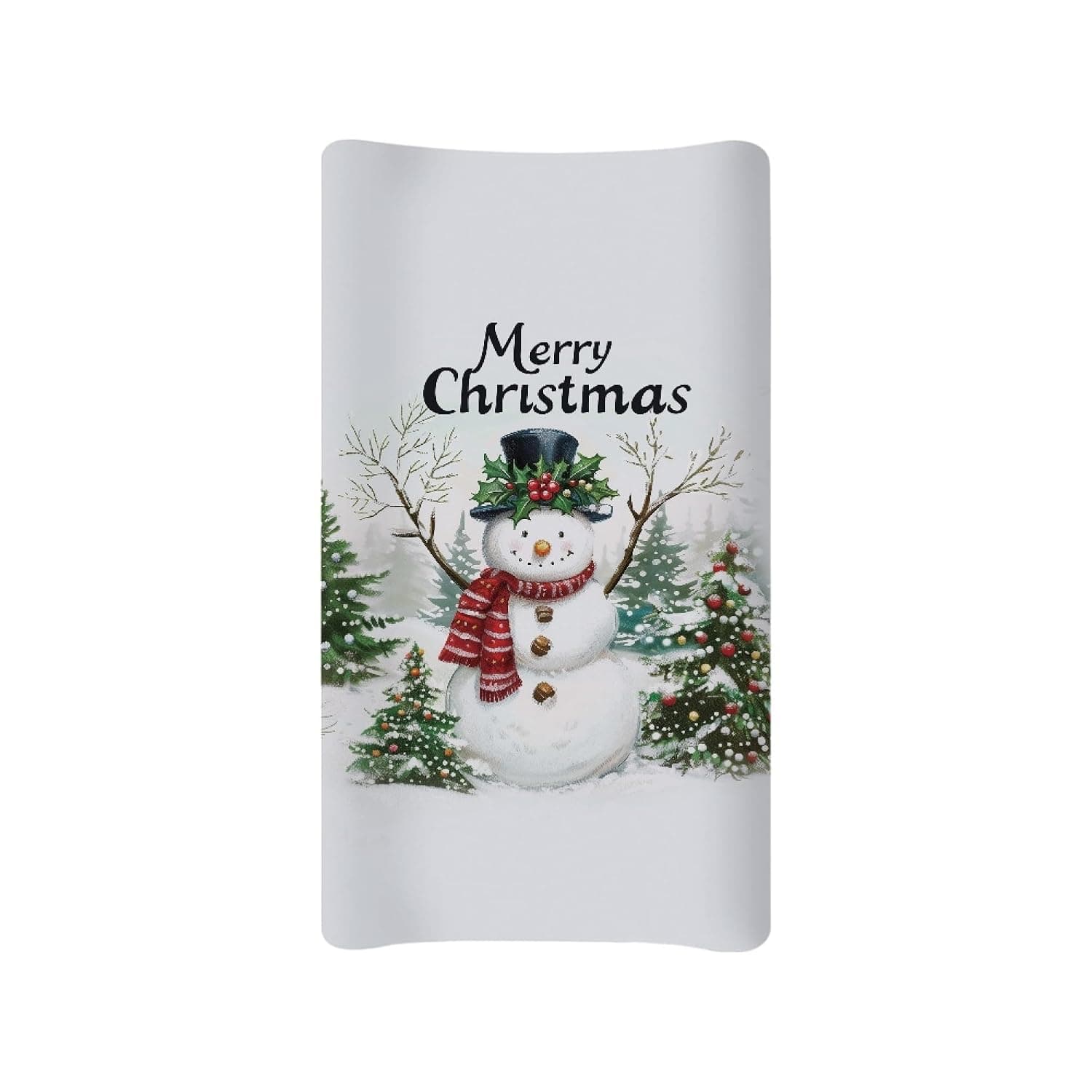 Christmas Snowman Baby Changing Pad Cover
