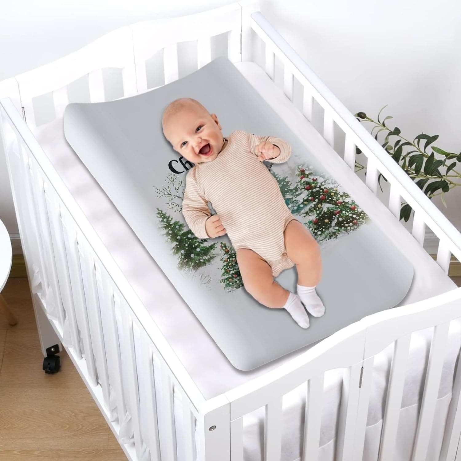 Christmas Snowman Baby Changing Pad Cover — photo 2