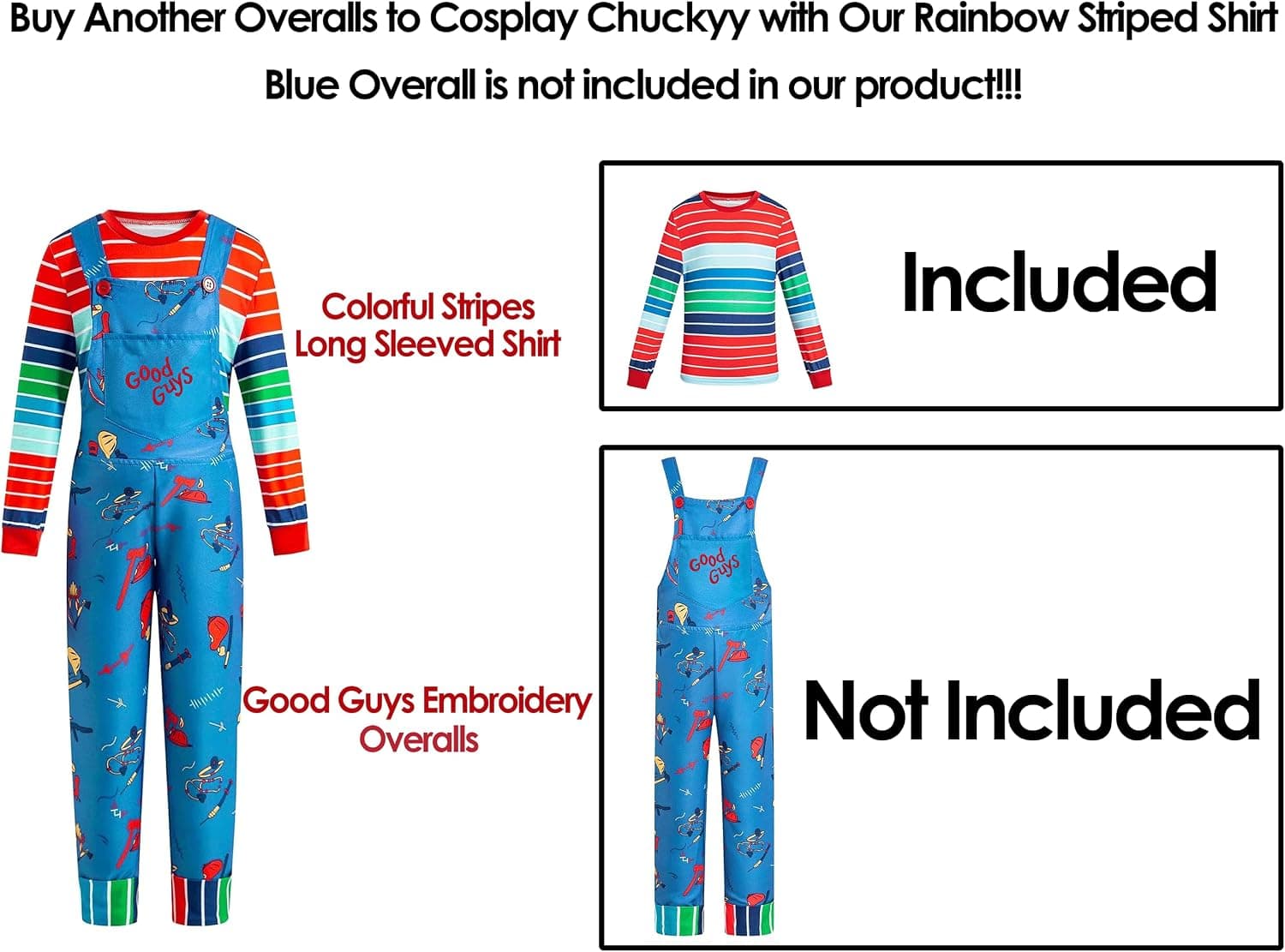 Kids Rainbow Striped Long Sleeve Shirt, Ages 2-11 — photo 3