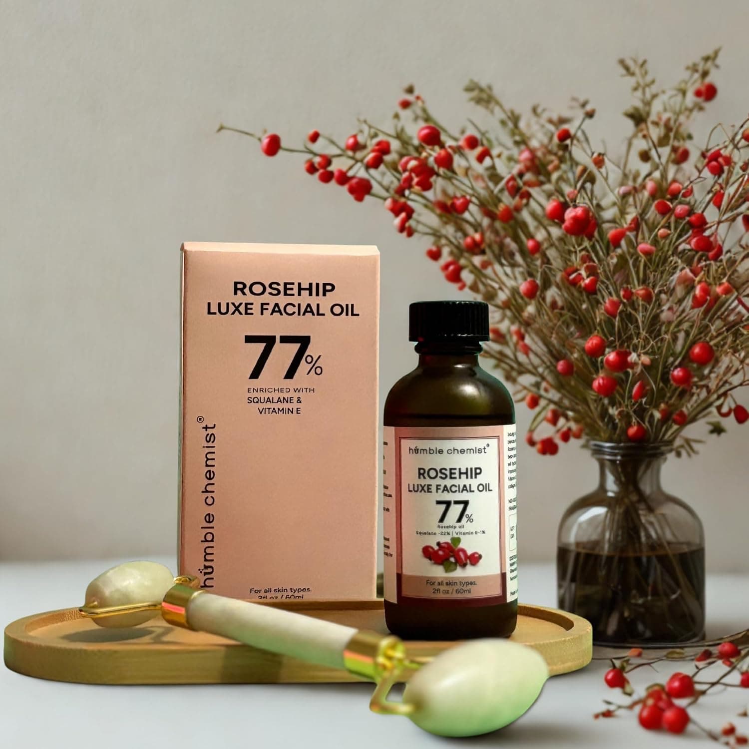 Rosehip Face Oil, 77% Rosehip with Squalane & Vitamin E, 2 oz — photo 2