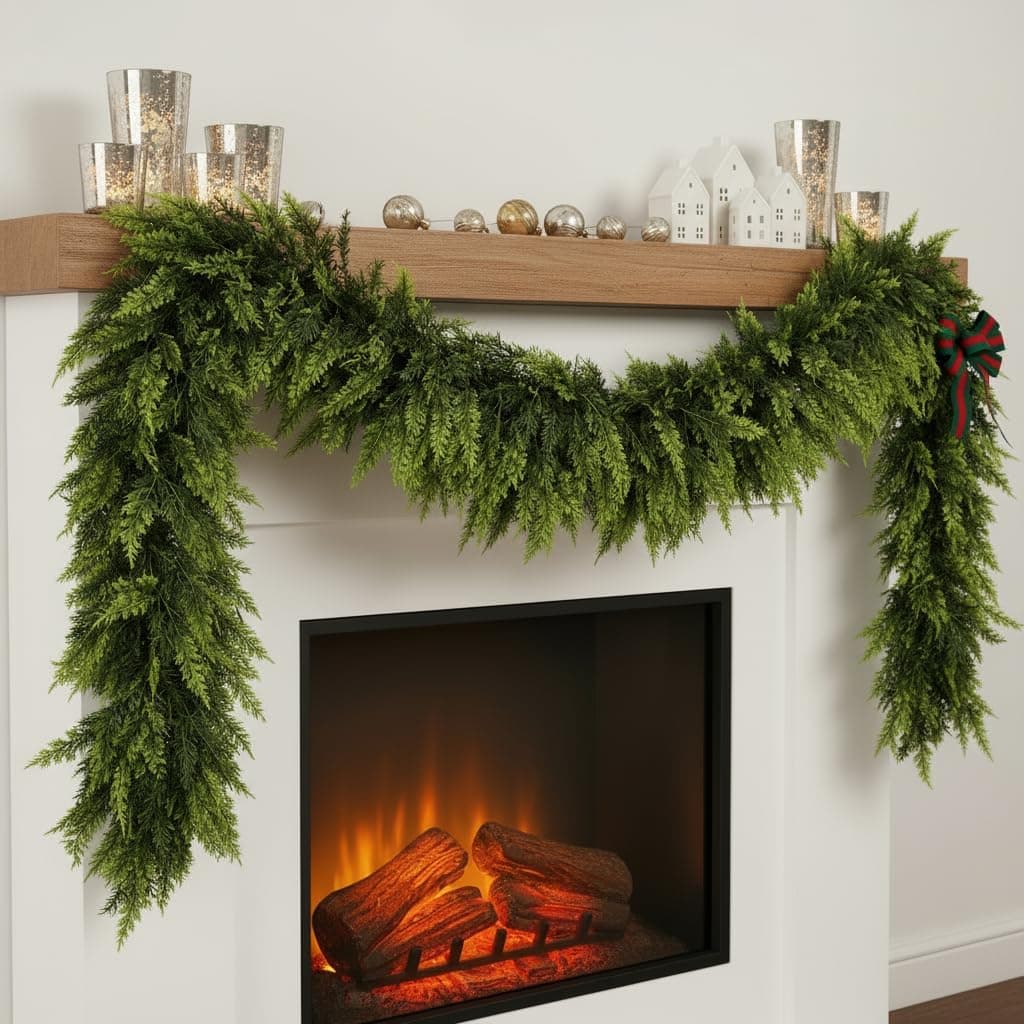 6 ft Real Touch Cedar Christmas Garland