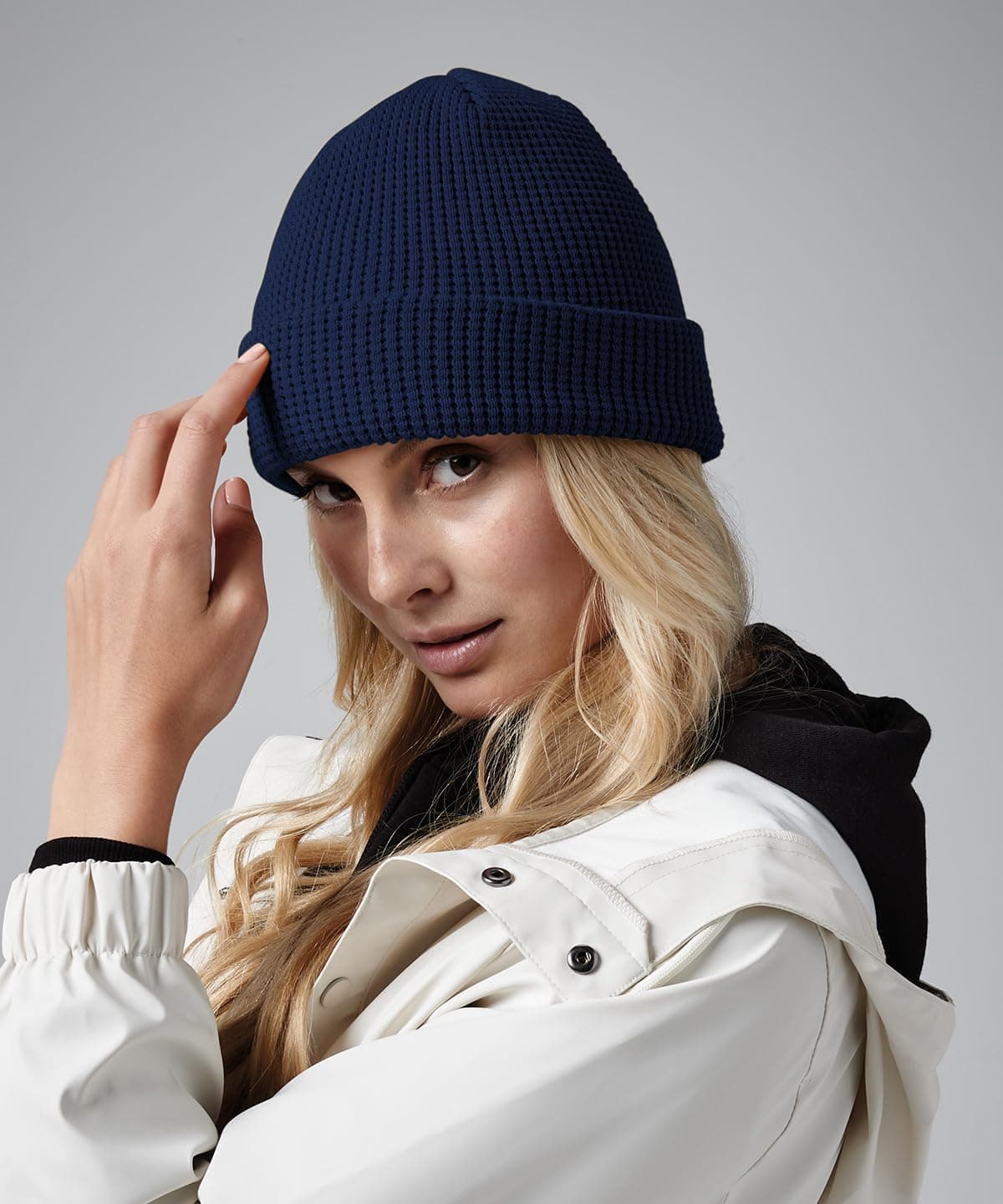 Organic Cotton Waffle Knit Beanie — photo 3