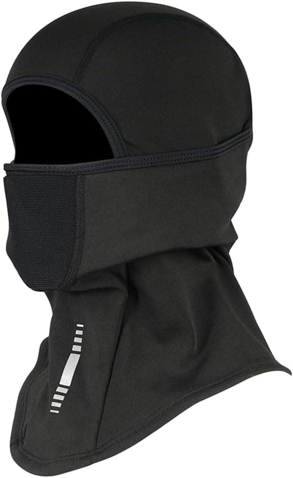 Fleece Balaclava Ski Mask, Thermal Winter Face Mask, Black