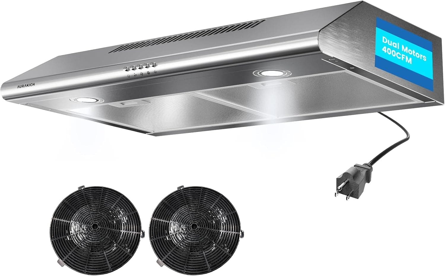 30 in Under-Cabinet Range Hood, 400 CFM Dual Motors
