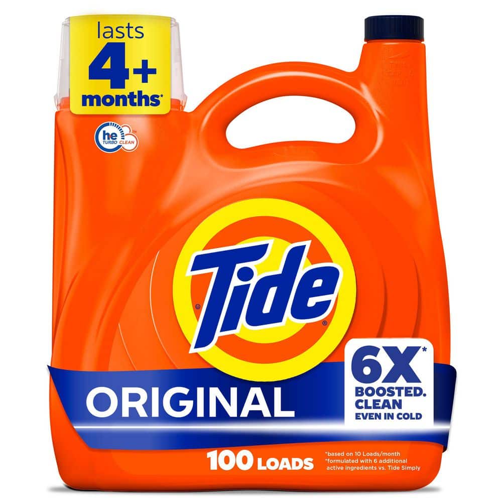 Tide Original HE Concentrated Liquid Laundry Detergent, 100 Loads