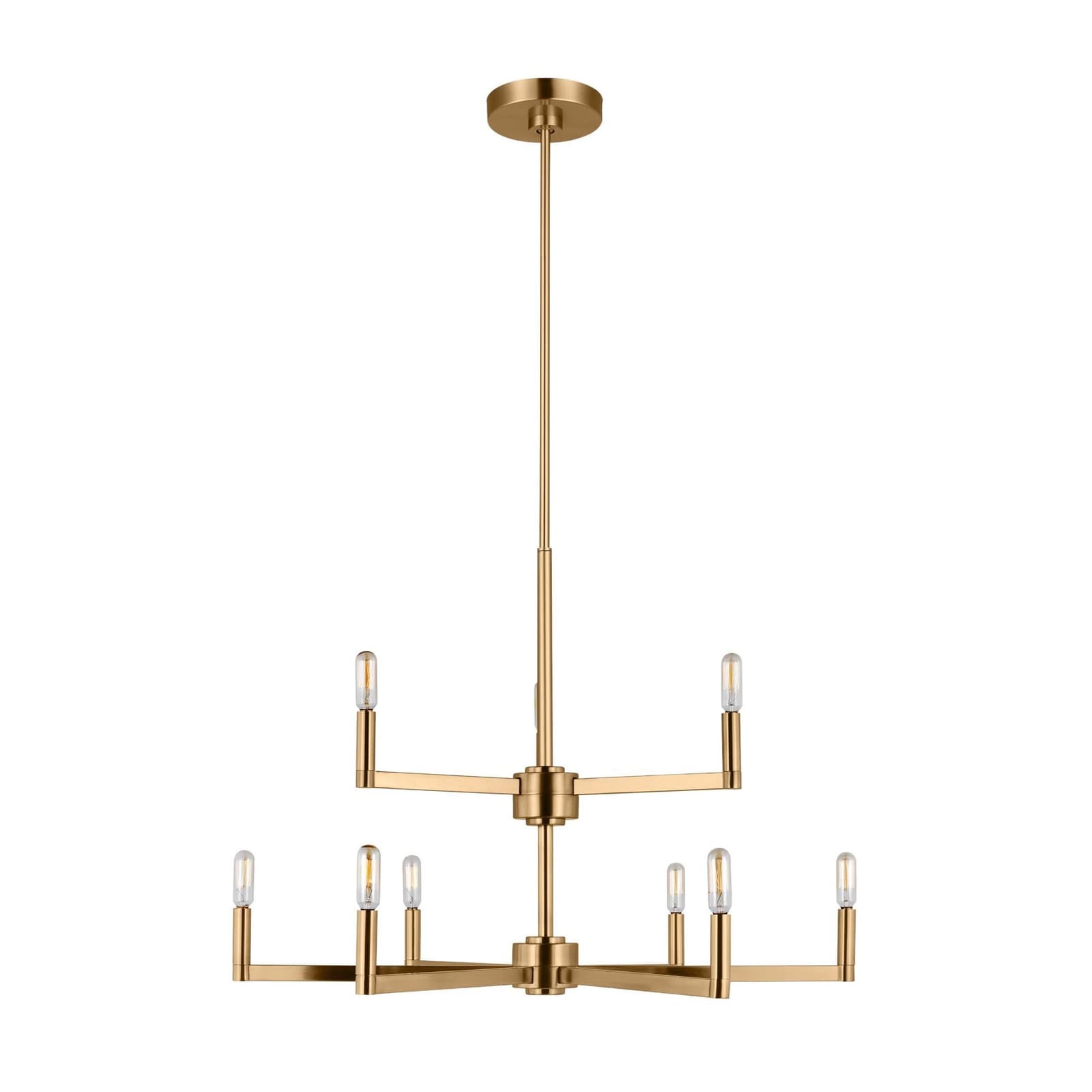 Generation Lighting Fullton 9-Light 30 in Wide Chandelier, Brass