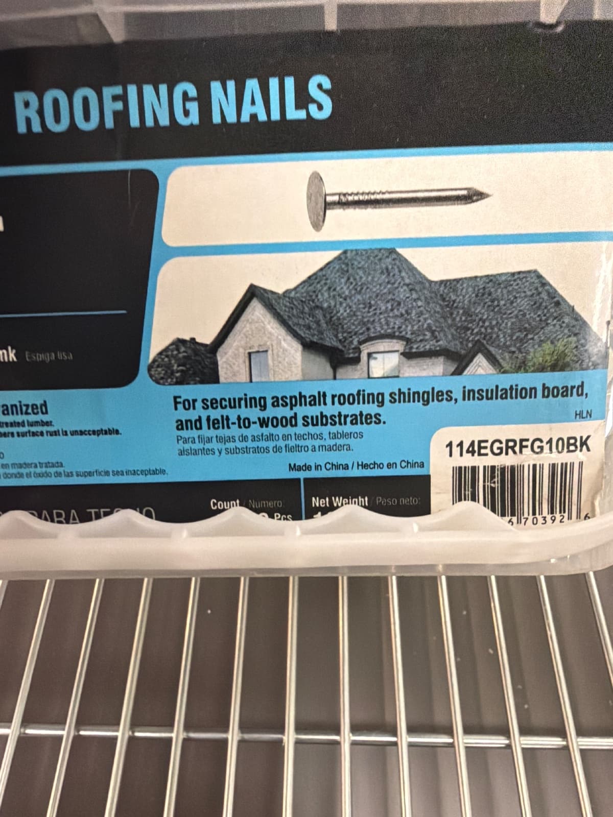 Grip-Rite #11 x 1-1/4 in Electro Galvanized Roofing Nails, 10 lb Bucket — photo 3