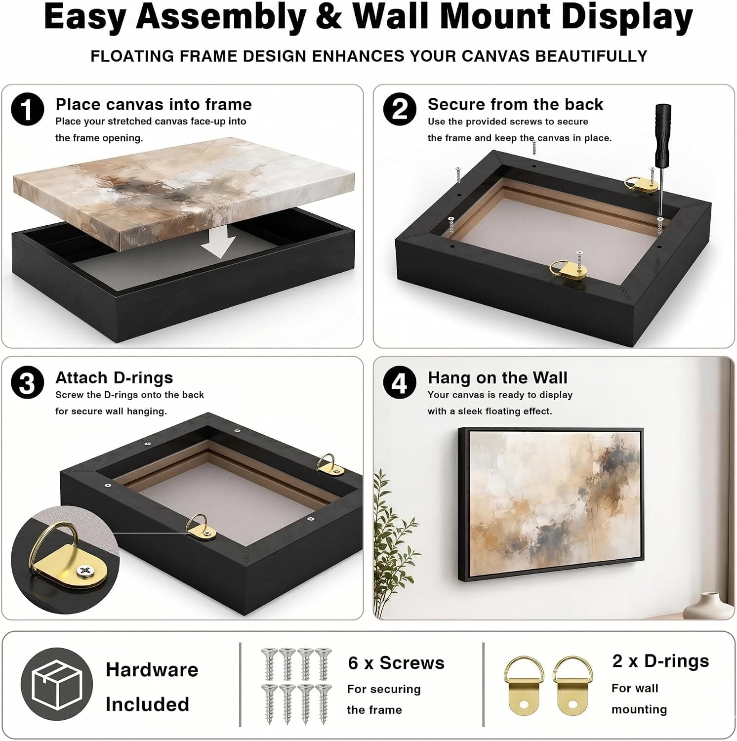 Canvas Floater Frame for 1.25 in Deep Canvas Art — photo 2
