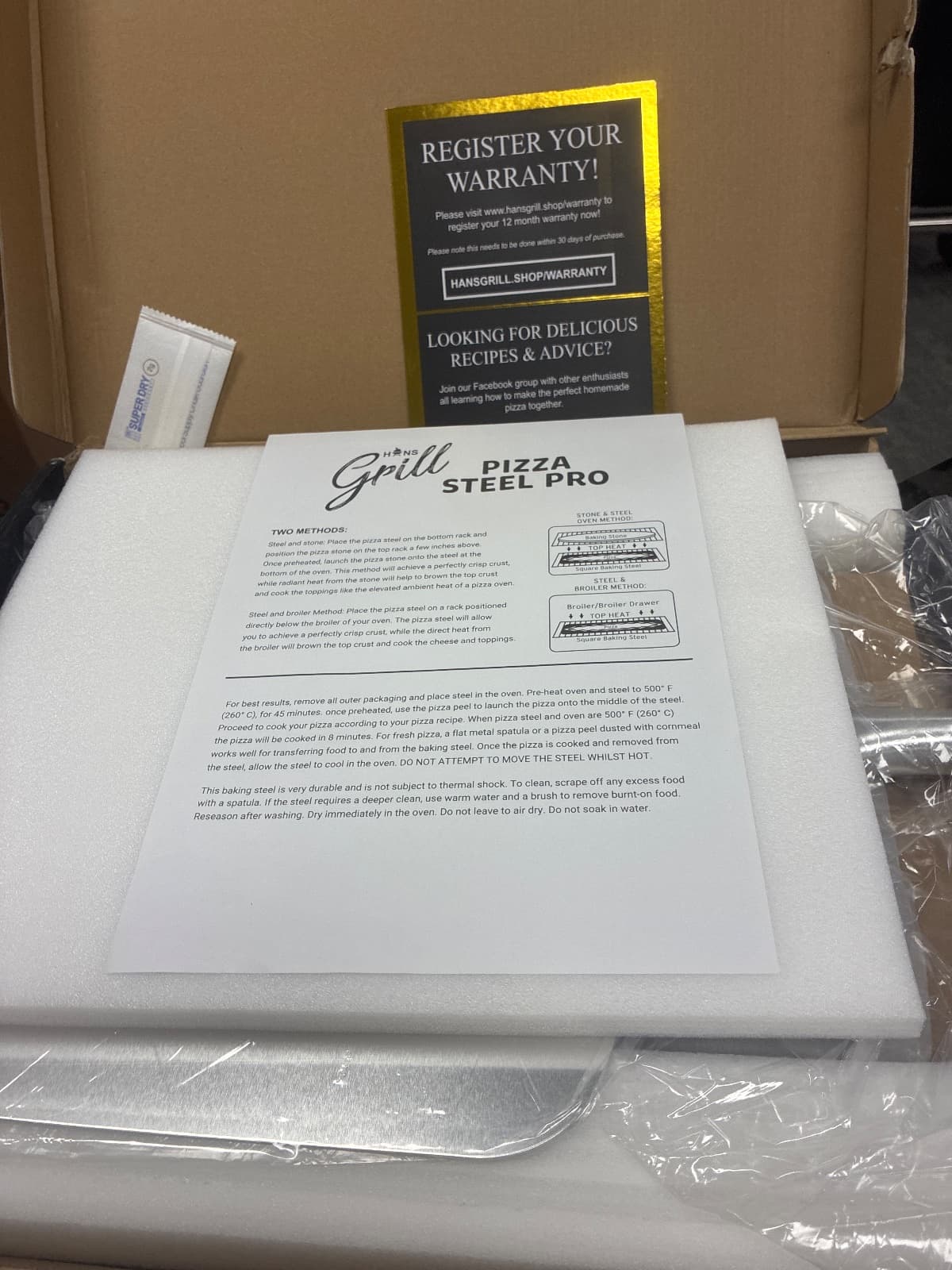 XL 1/4 in Thick Square Pizza Baking Steel — photo 4