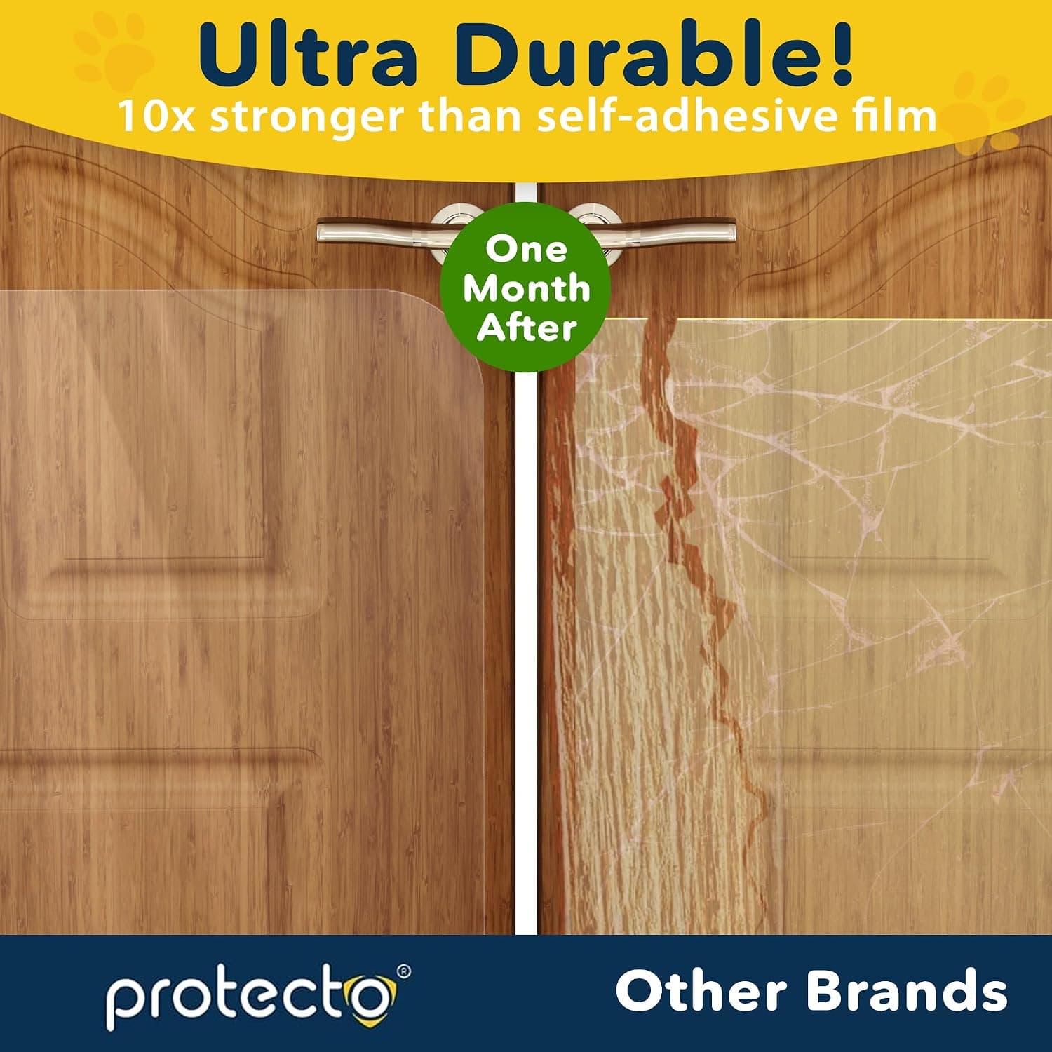 Clear Door Scratch Protector for Dogs and Cats, 35.5 x 15.5 in — photo 2