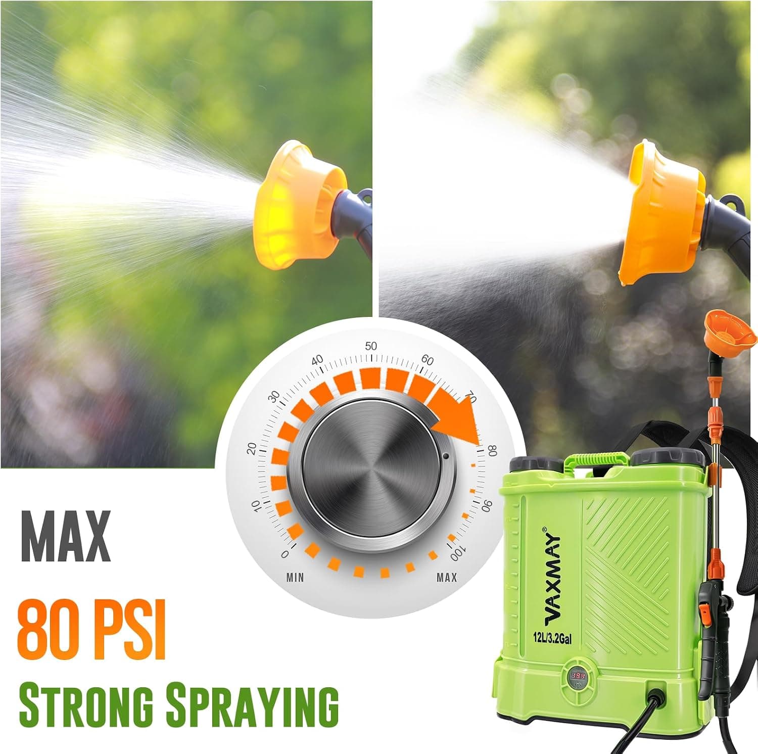 Battery Powered Backpack Sprayer, 3.2 Gallon, Fits Makita 18V Batteries — photo 3