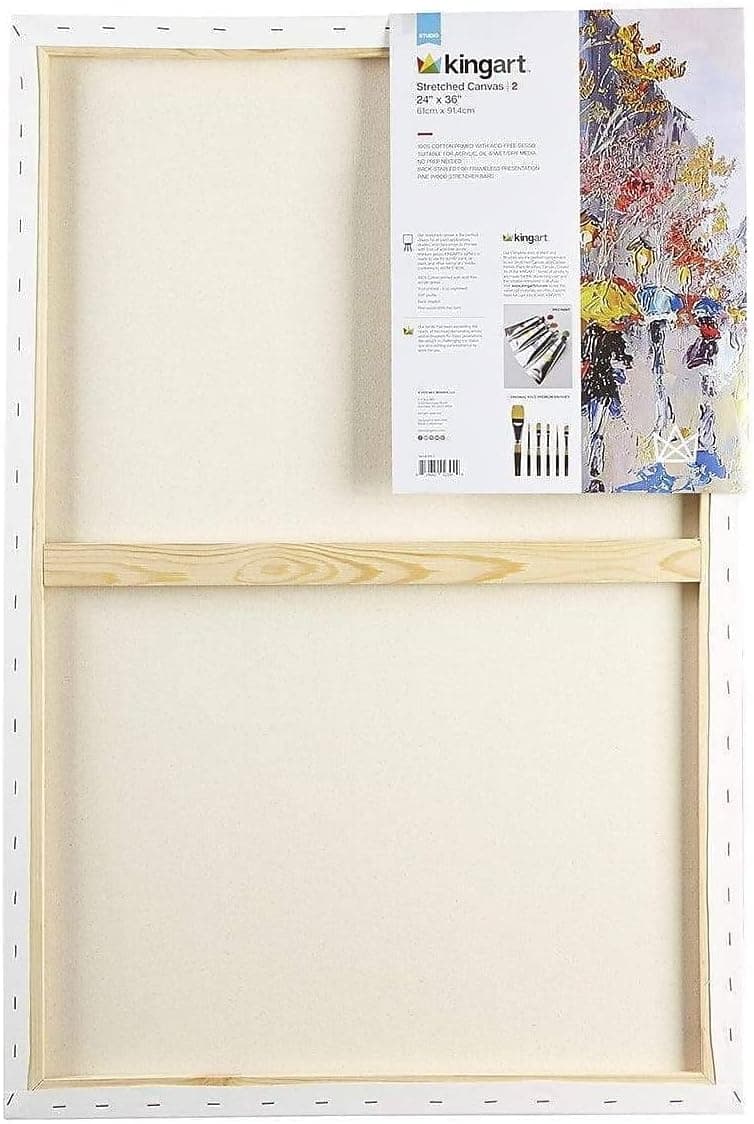 Stretched White Cotton Canvas, 24 x 36 in, 2-Pack (Scuff Marks on Edges) — photo 3