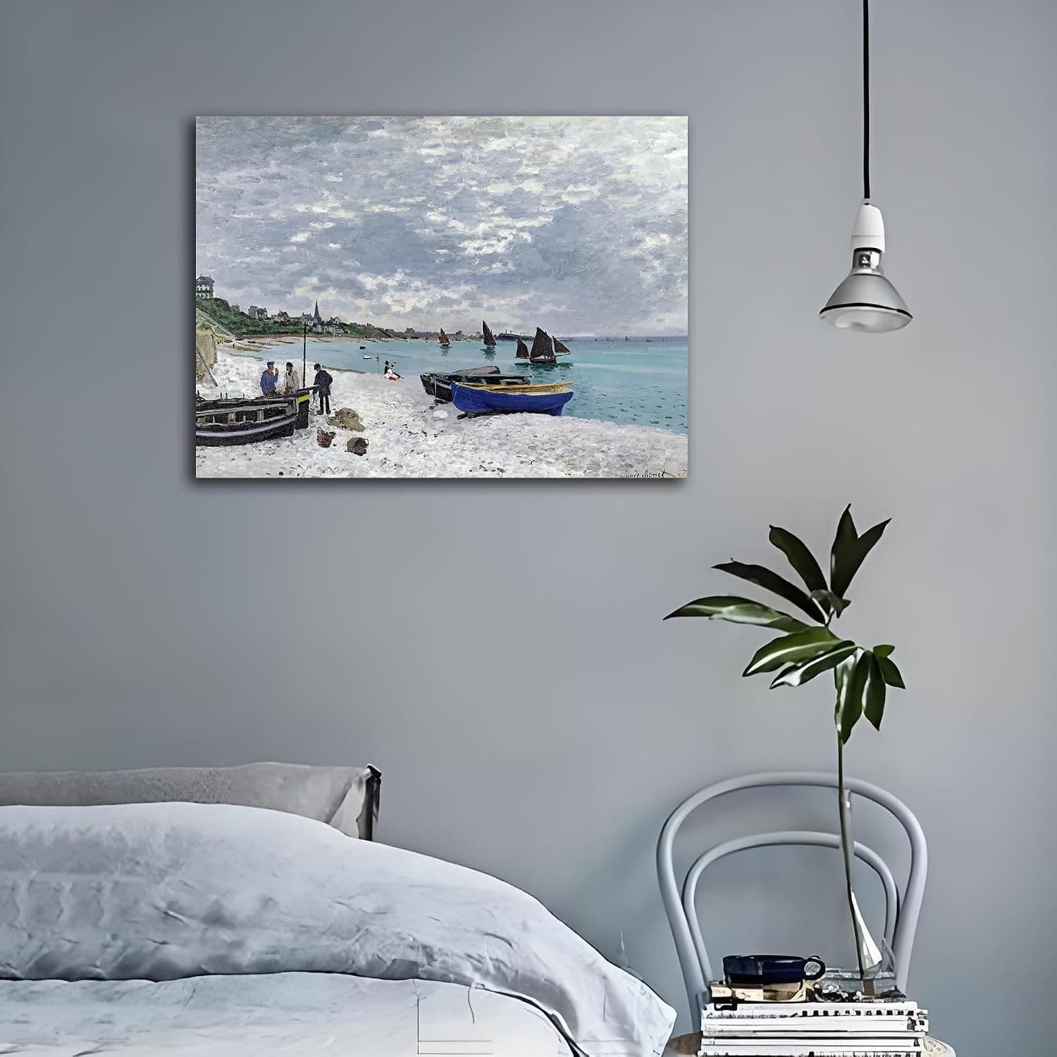 Claude Monet The Beach at Sainte-Adresse Oil Painting Reproduction - Giclee Canvas Print — photo 2