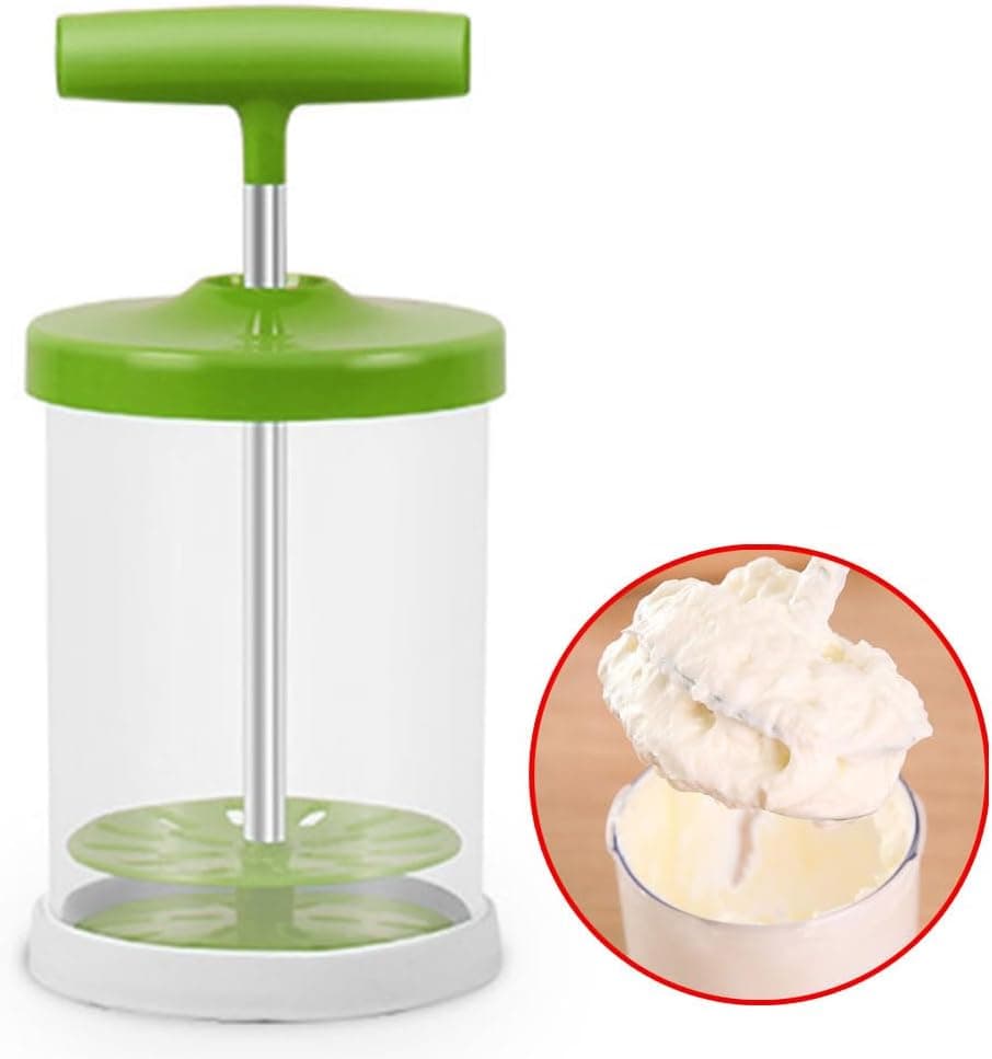 Handheld Manual Whipped Cream Maker with Non-Slip Base