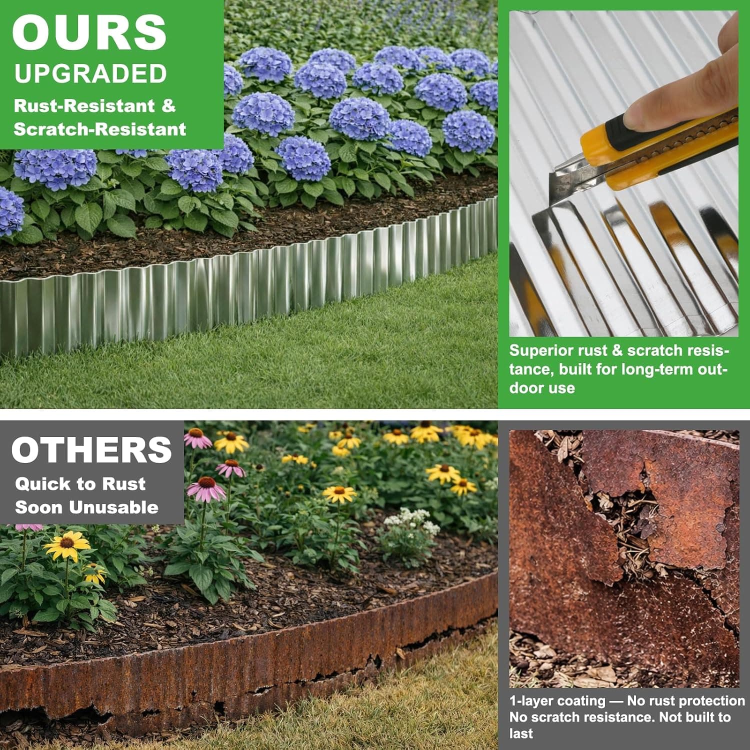 Corrugated Metal Landscape Edging, 6 in x 65 ft — photo 3