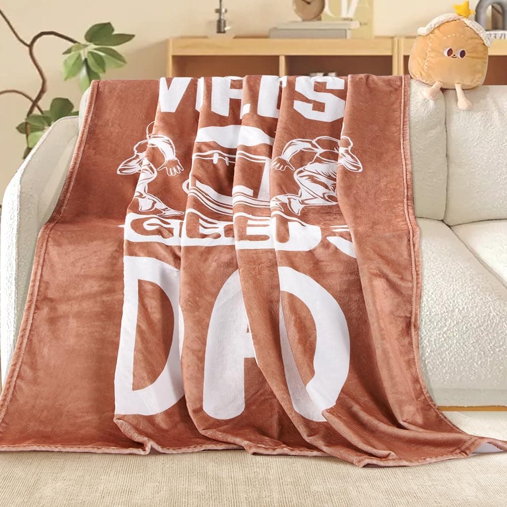 World's Greatest Dad Football Throw Blanket, 50 x 60 in — photo 3