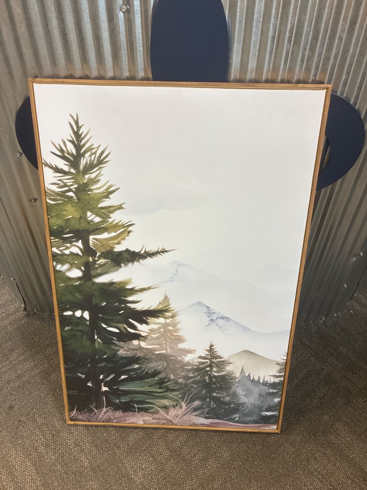 Misty Mountain Forest Framed Canvas Wall Art, 24 x 36 in, Set of 3 — photo 3