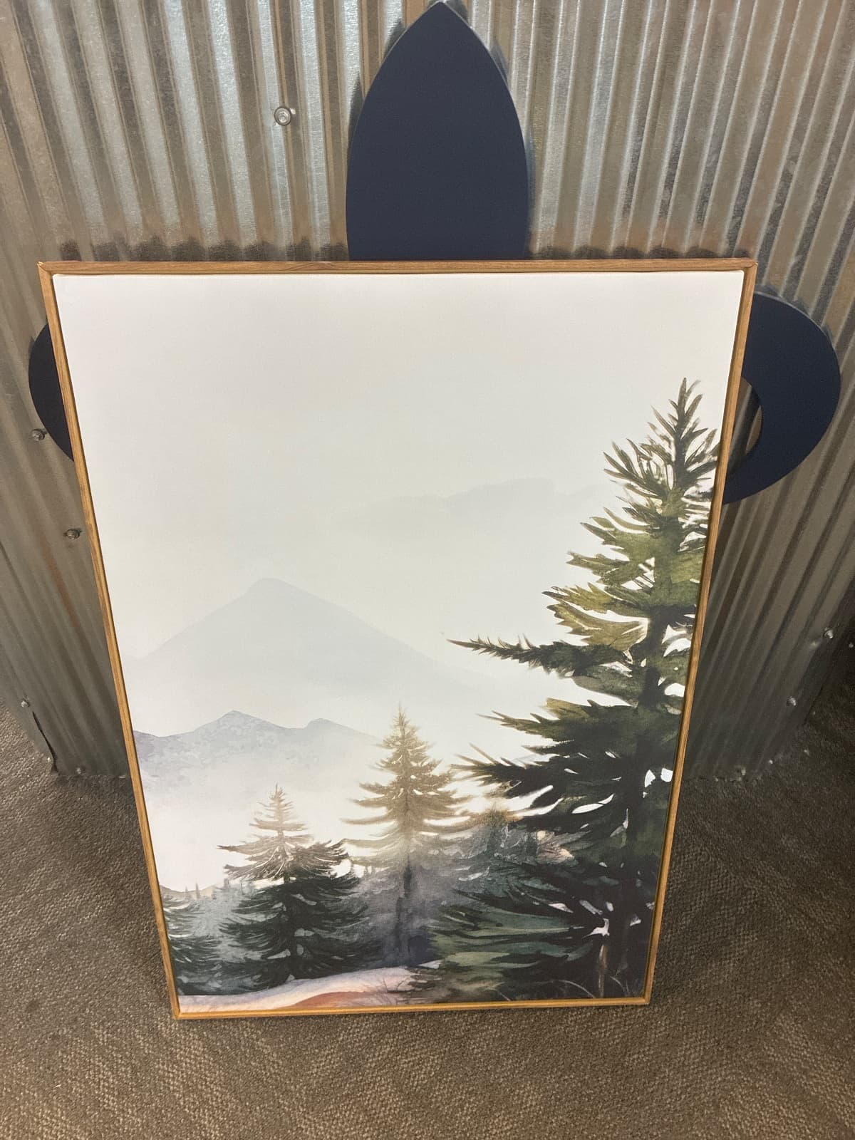 Misty Mountain Forest Framed Canvas Wall Art, 24 x 36 in, Set of 3 — photo 5