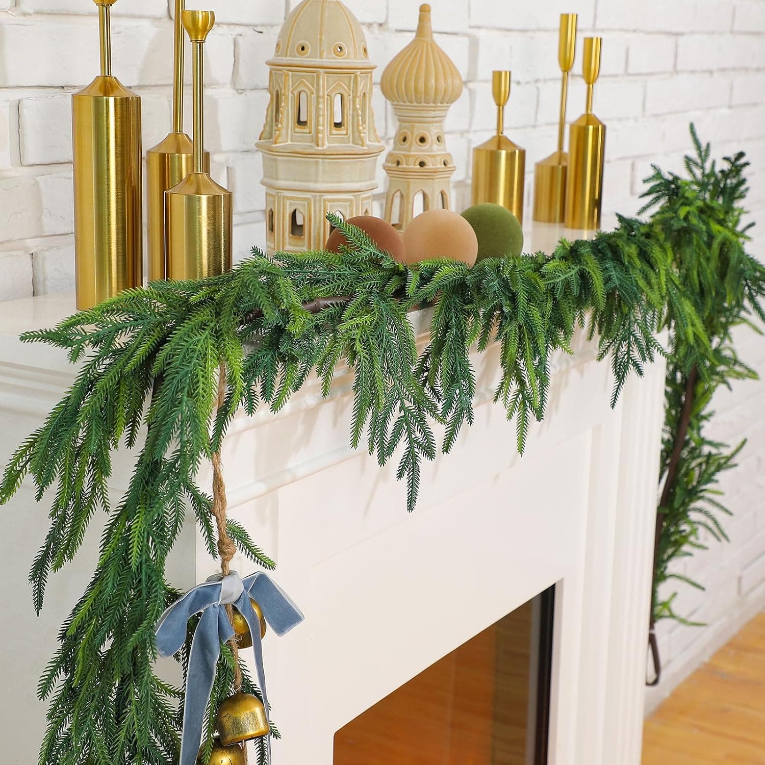 Artificial Norfolk Pine Christmas Garland