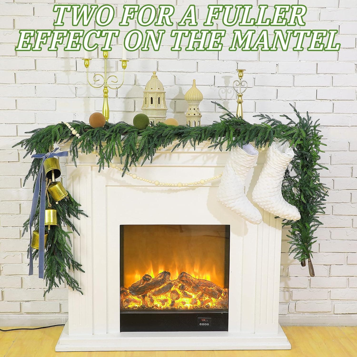 Artificial Norfolk Pine Christmas Garland — photo 2