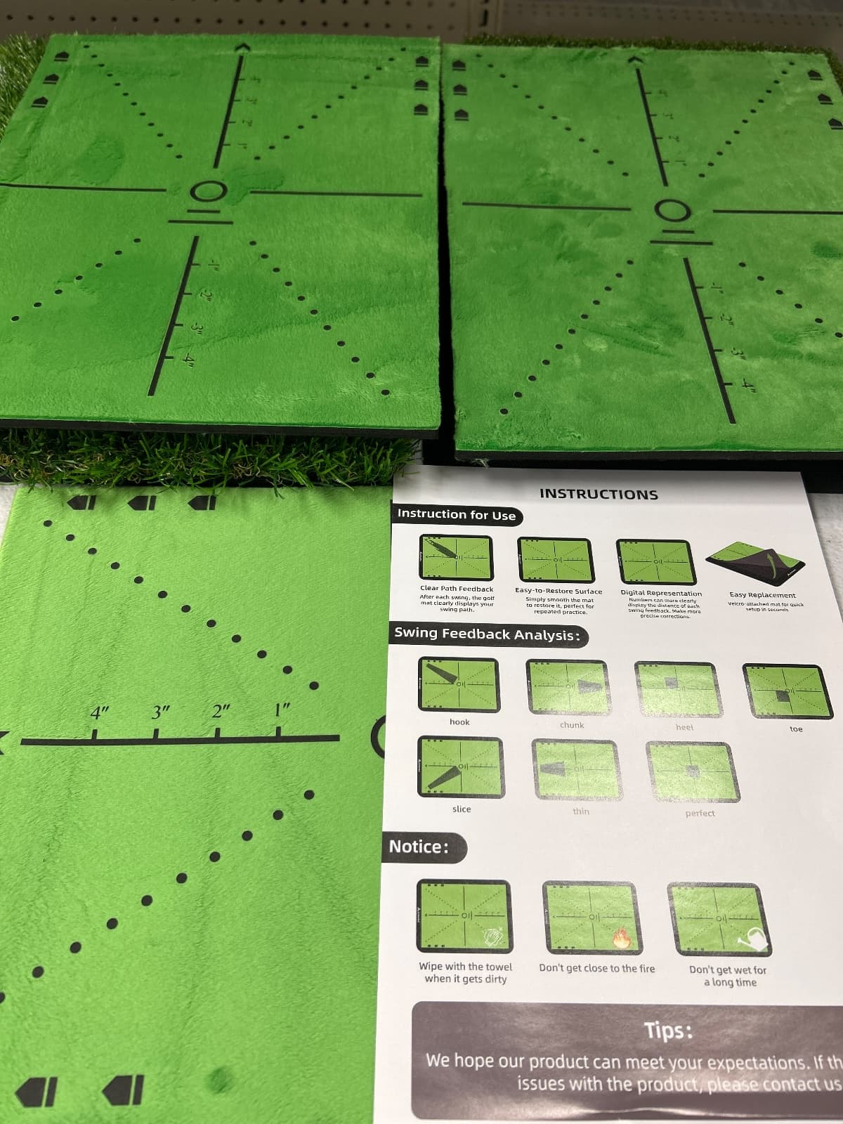 Golf Hitting Mat Set with Shot Tracing, 5-Piece — photo 2