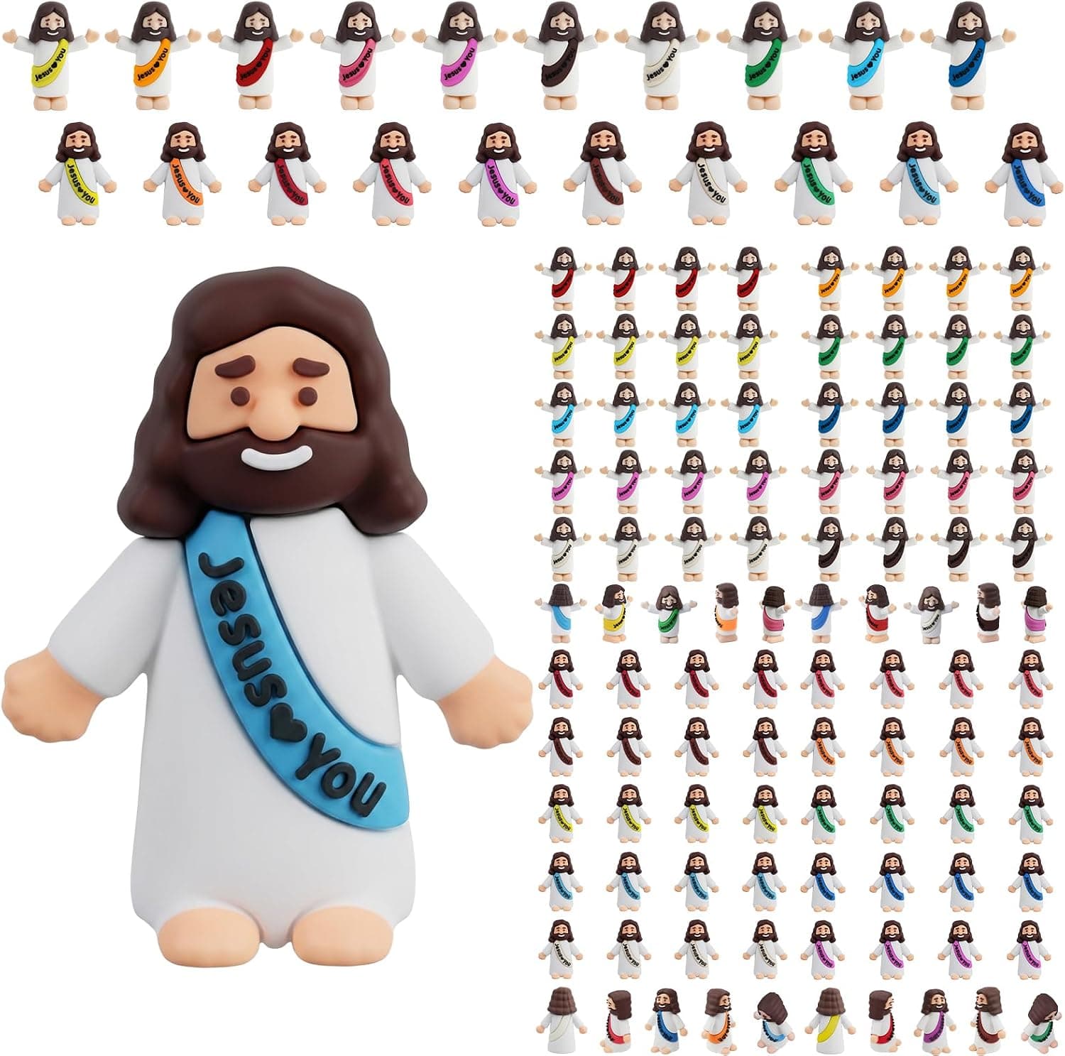Mini Jesus Loves You Figurines, 100-Pack