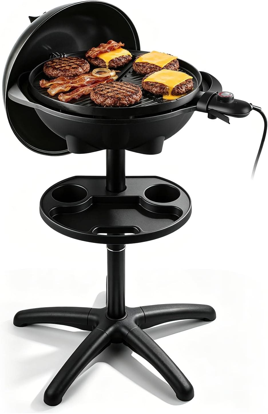 Techwood 2-in-1 Electric Grill, Indoor/Outdoor with Stand