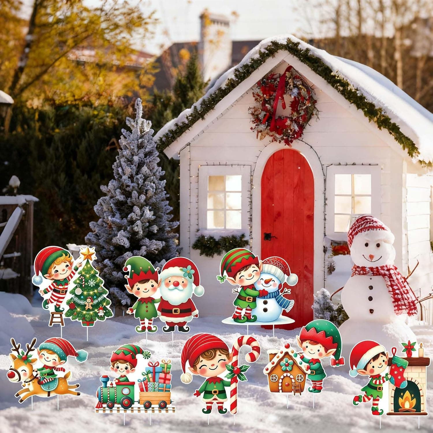 Christmas Elf Yard Signs with Stakes — photo 2