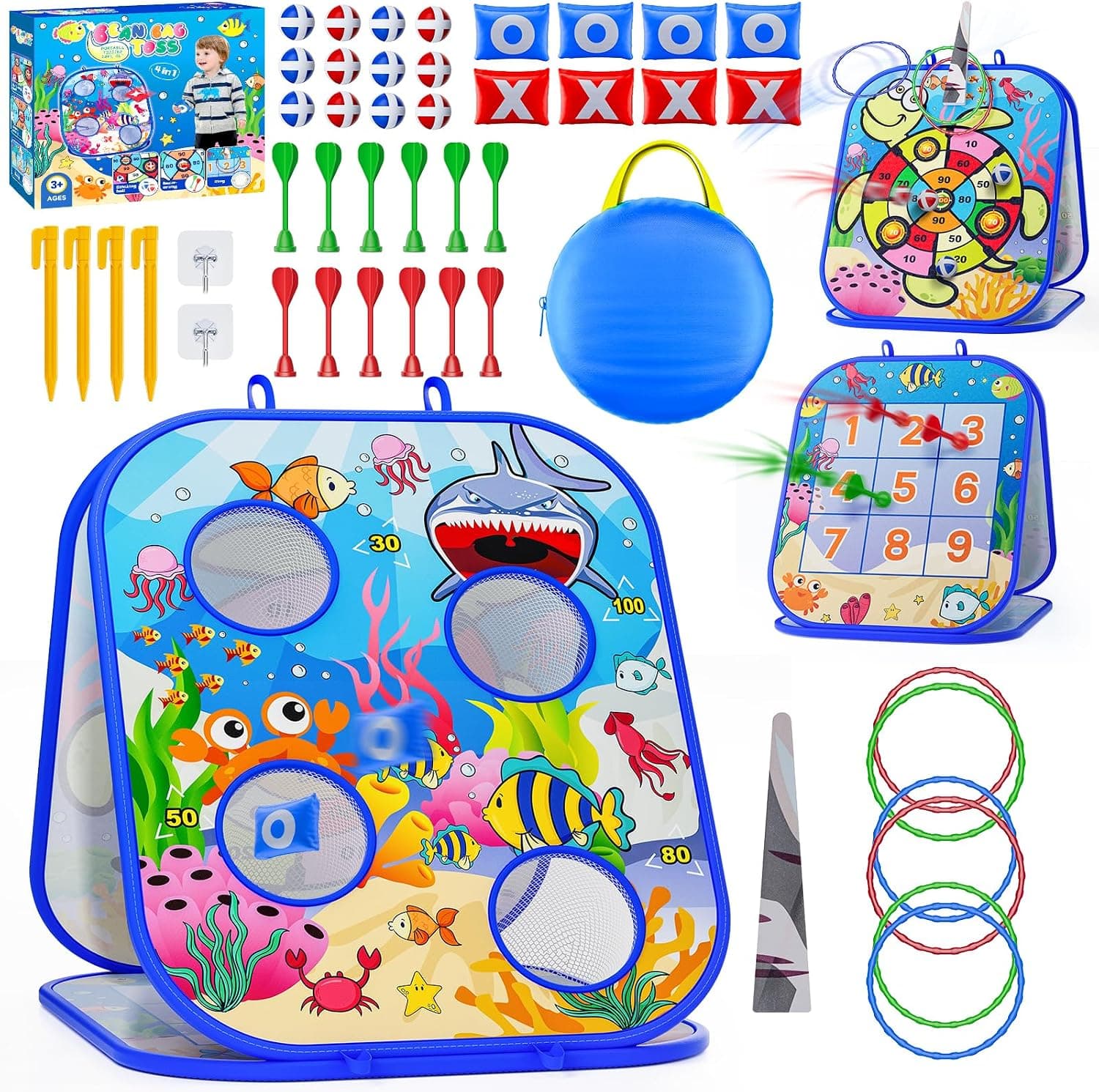5-in-1 Bean Bag Toss Game for Kids