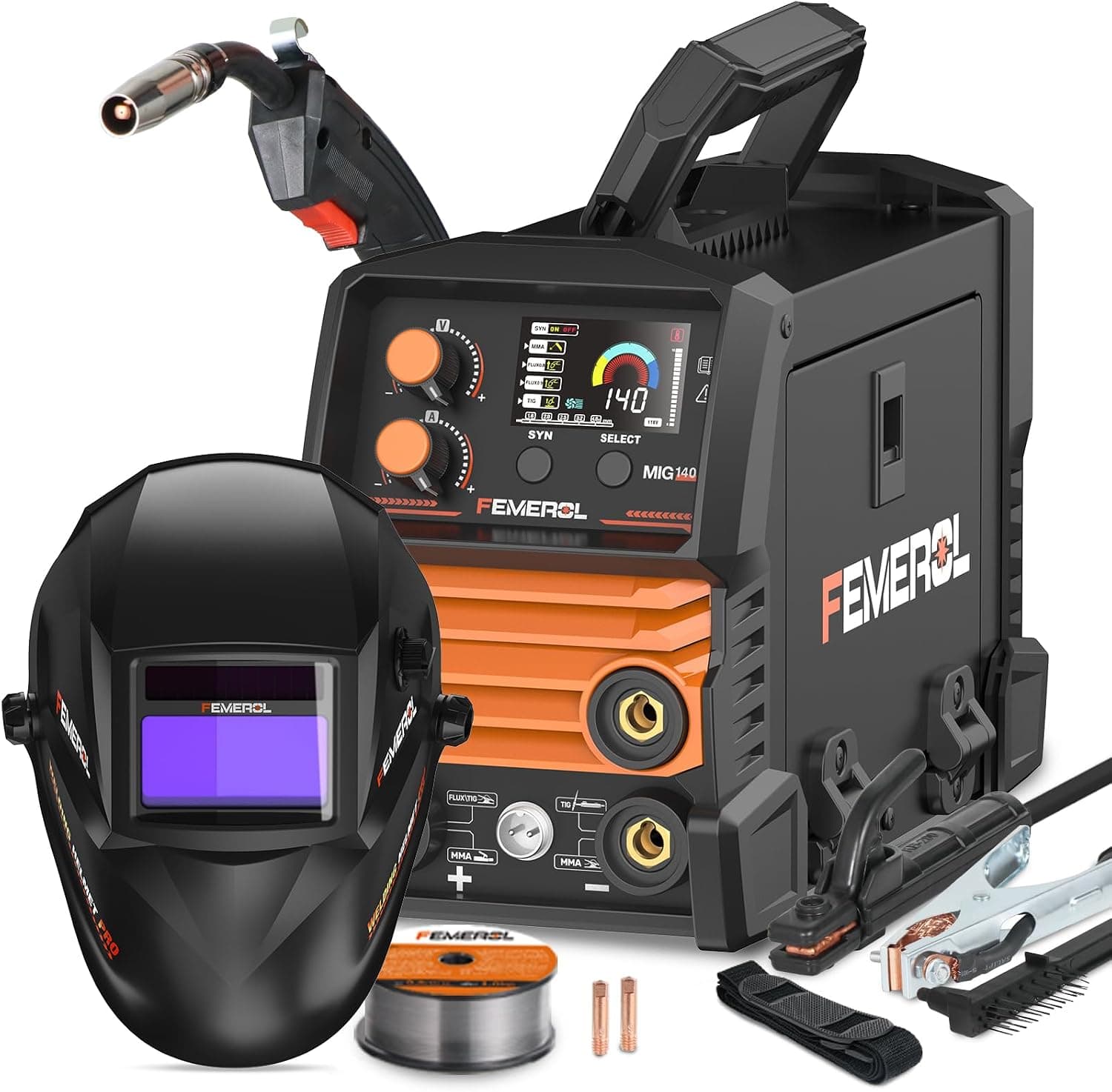 140A 3-in-1 MIG Welder, Flux Core
