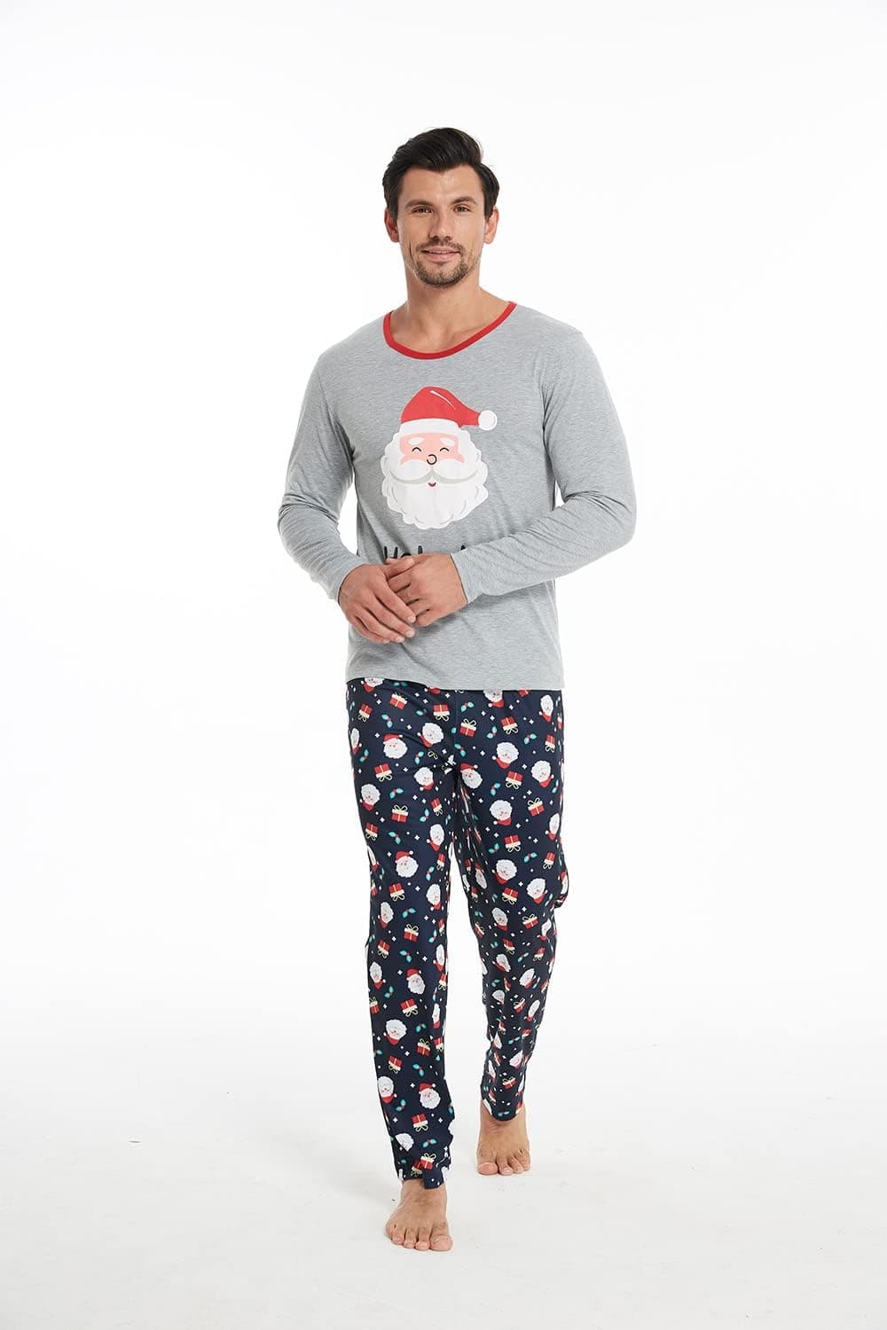 Family Matching Christmas Pajama Set, Snowman Print, Long Sleeve