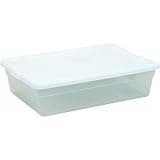 Sterilite 28 Qt Clear Under Bed Storage Bin with White Lid, 2-Pack — photo 2