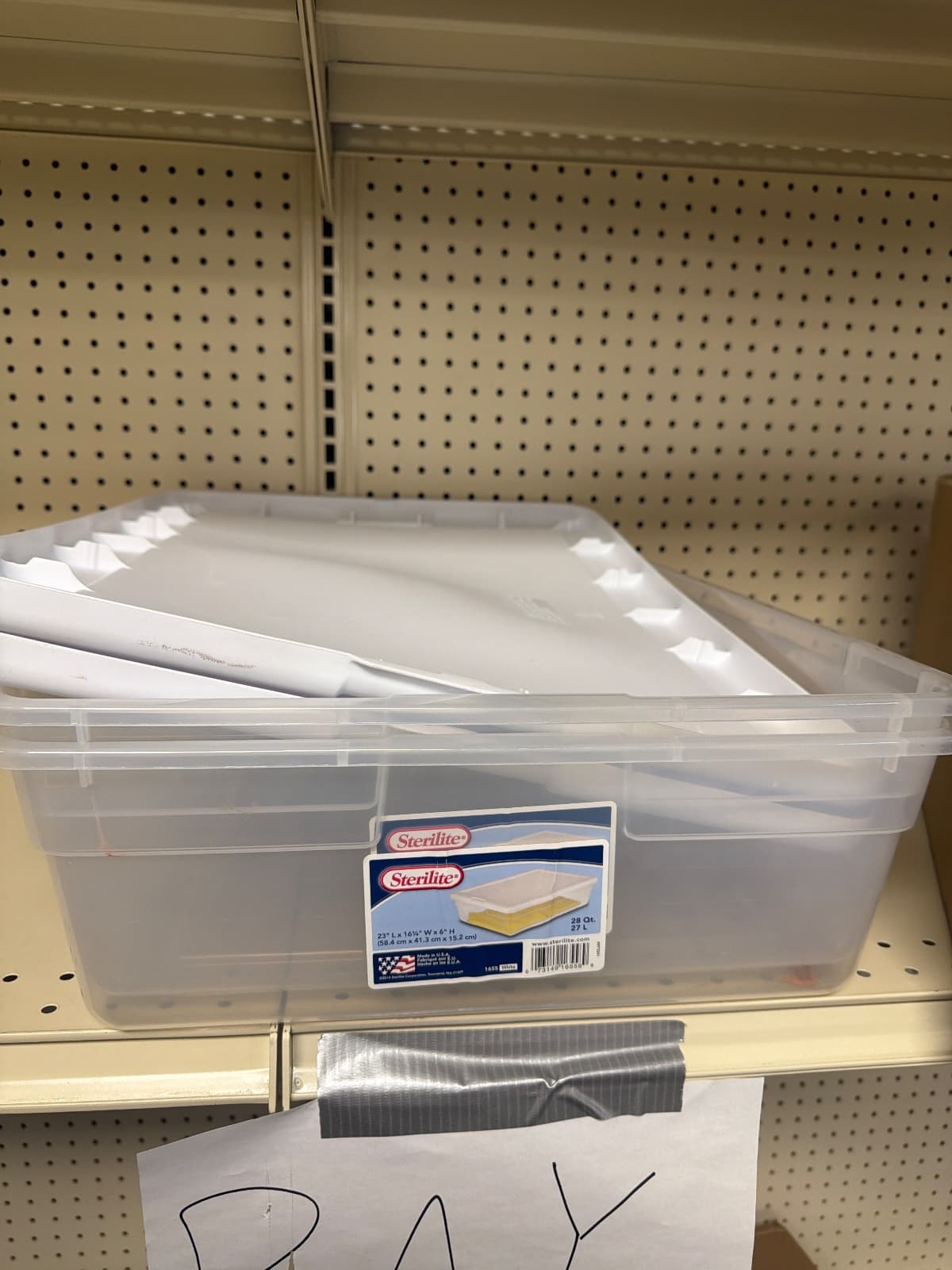 Sterilite 28 Qt Clear Under Bed Storage Bin with White Lid, 2-Pack — photo 3