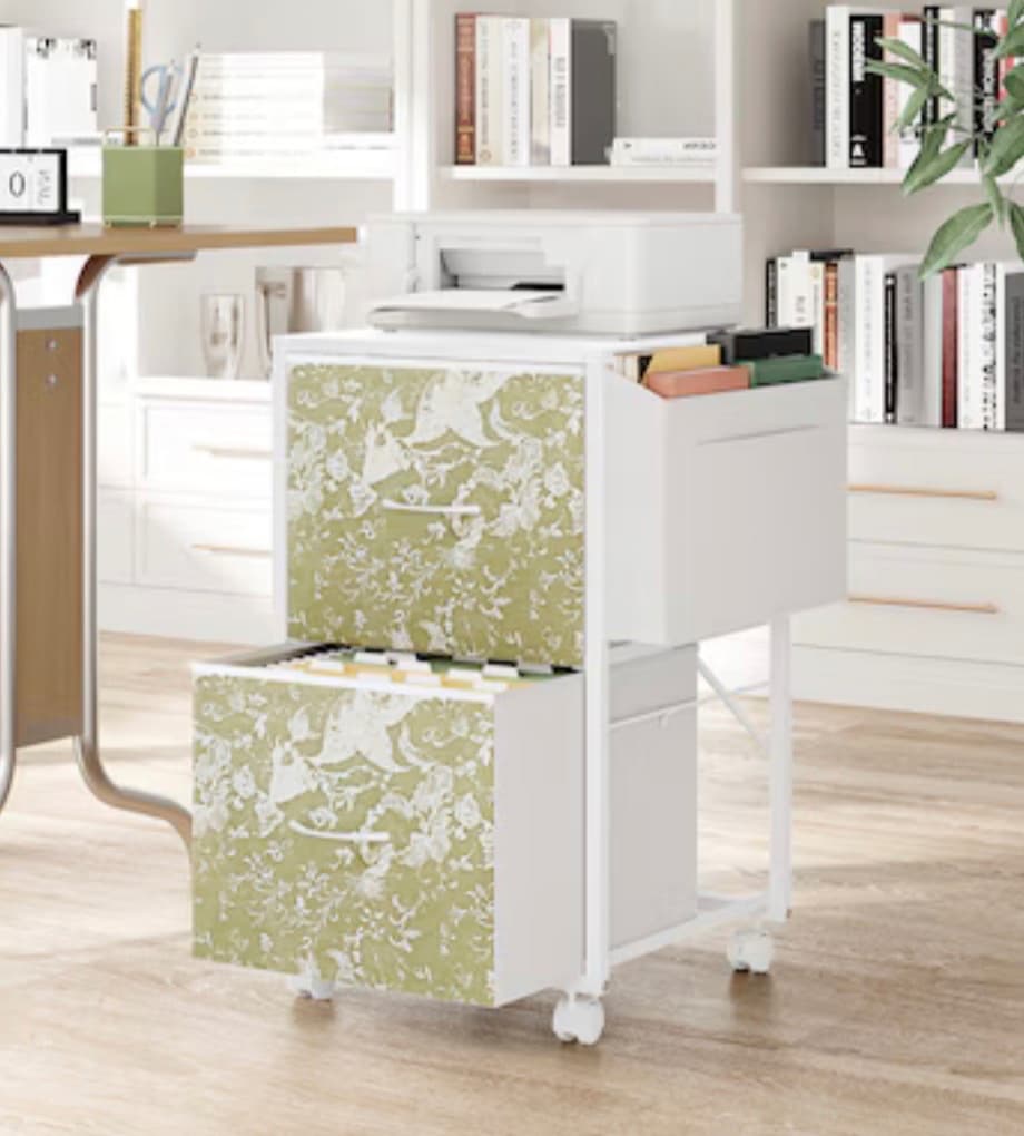 Rolling 2-Drawer File Cabinet with Side Bag, Under Desk — photo 2