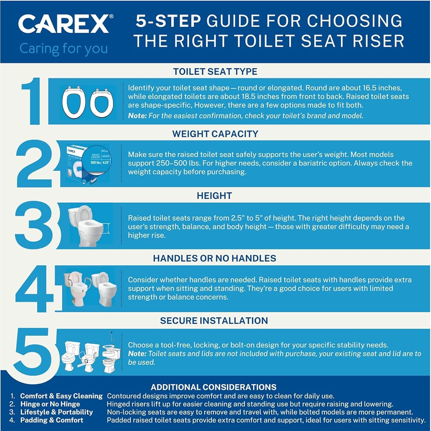 Carex Toilet Seat Riser, 3.5 in — photo 3