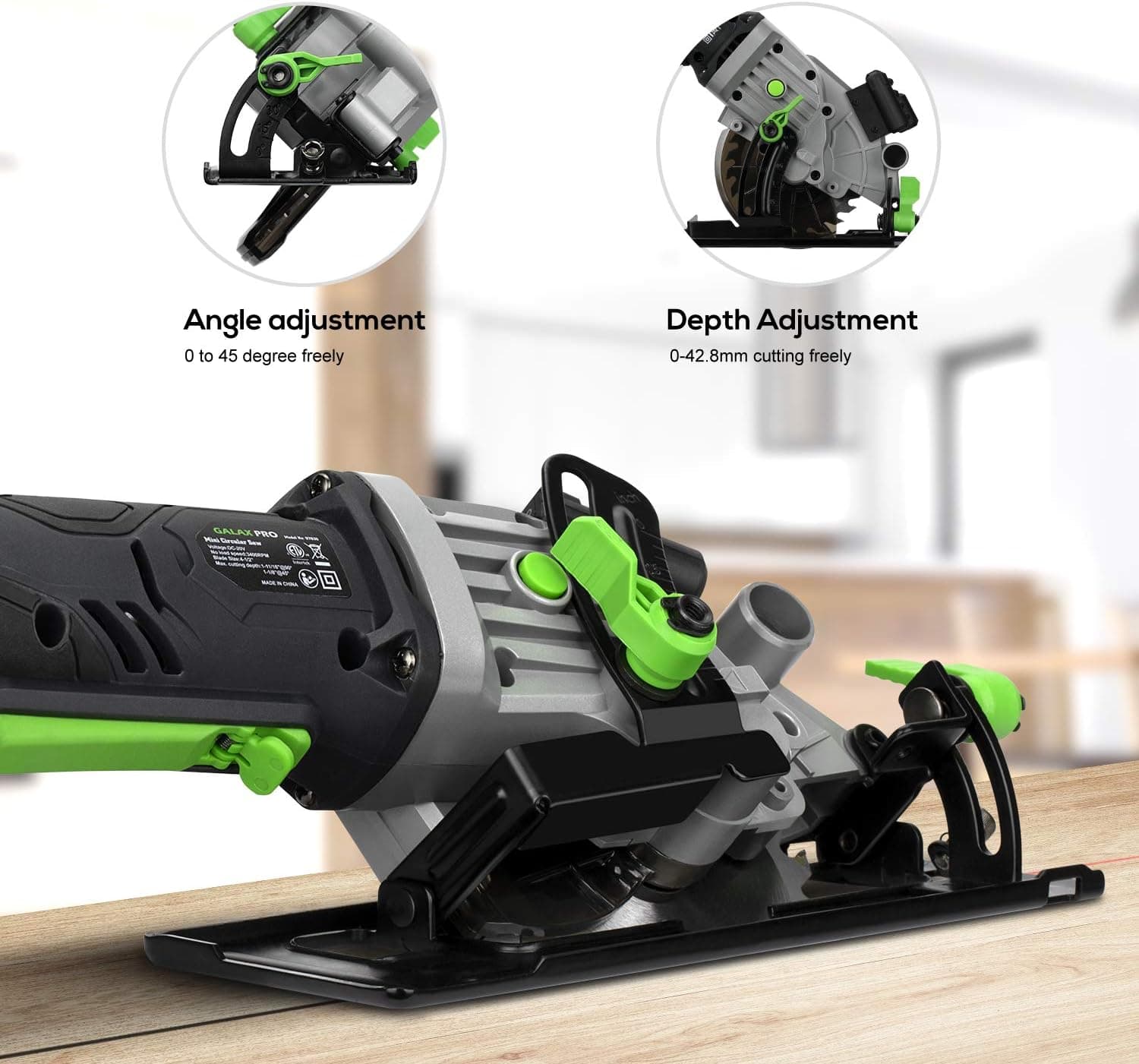 4-1/2 in Cordless Mini Circular Saw with 2.0Ah Battery — photo 3