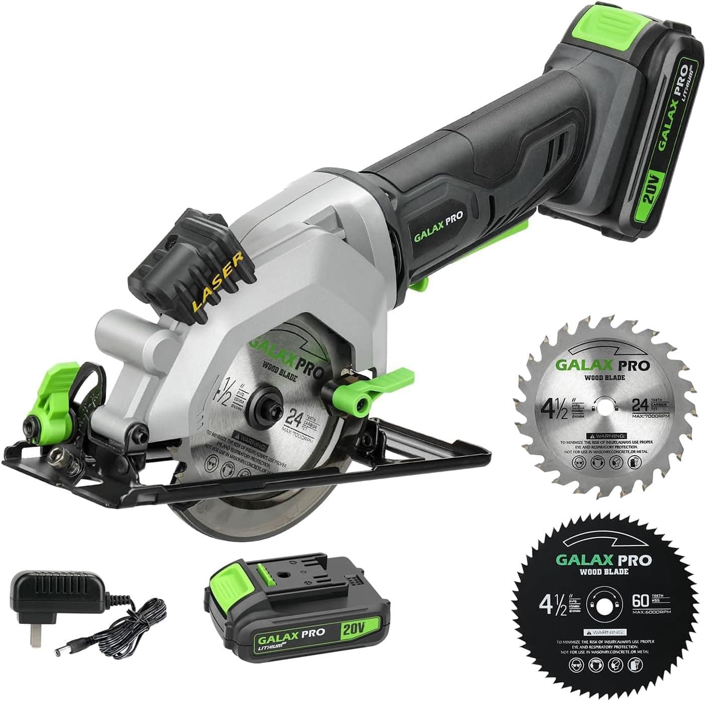 4-1/2 in Cordless Mini Circular Saw with 2.0Ah Battery