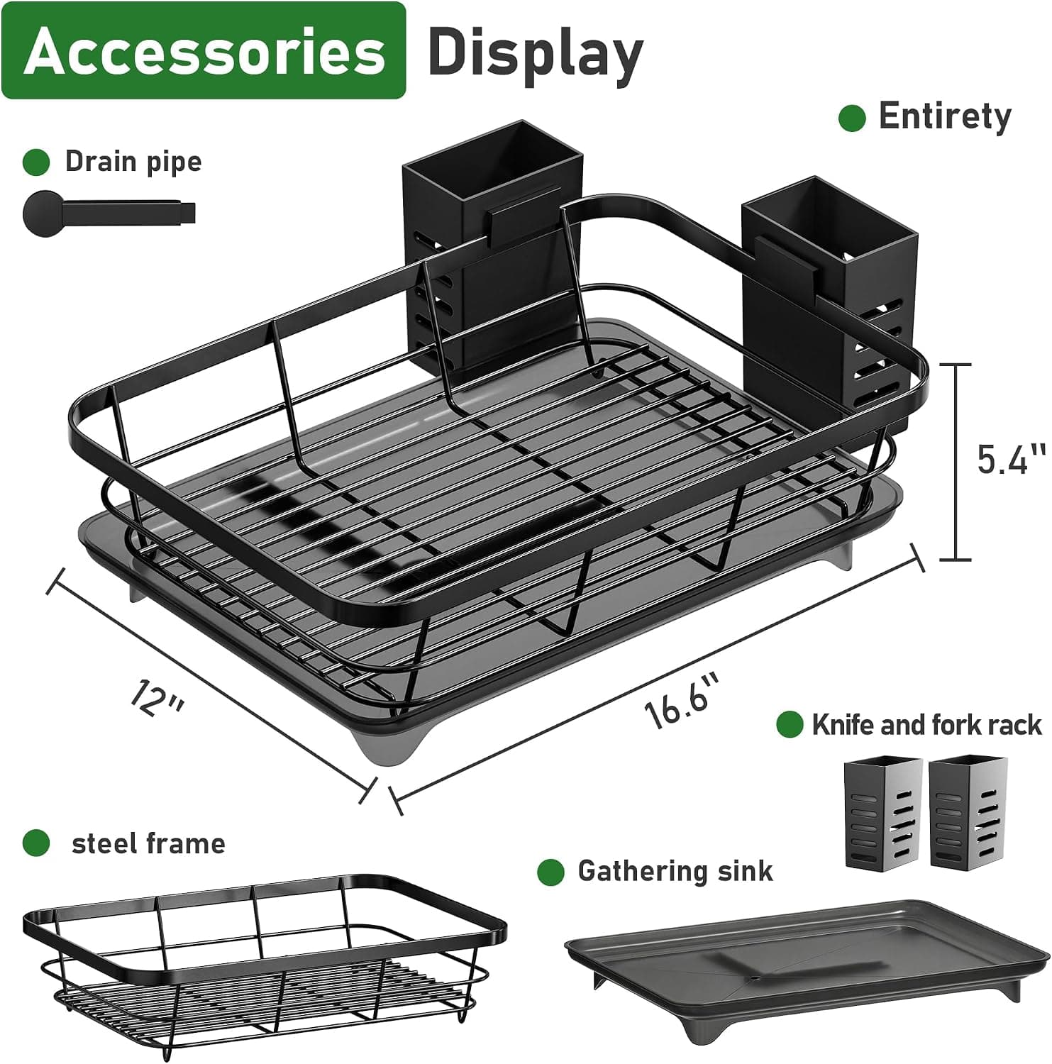 Dish Drying Rack for Kitchen Counter — photo 2