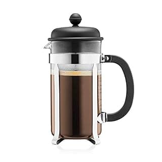 Bodum Caffettiera French Press Coffee Maker Black Plastic Lid and Stainless Steel Frame… — photo 2