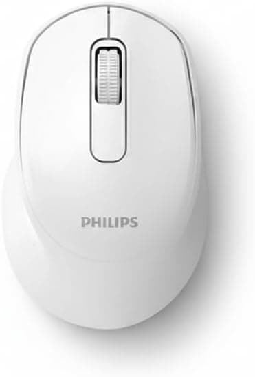 PHILIPS Wireless Mouse, 2.4G&BT5.2/3.0 Ergonomic Computer Mouse with USB Receiver