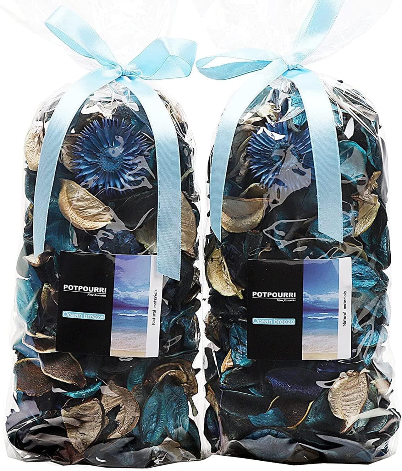 Summer Potpourri Bags,Ocean Breeze Scented Bowl Vase Filler, Blue,8.4 oz
