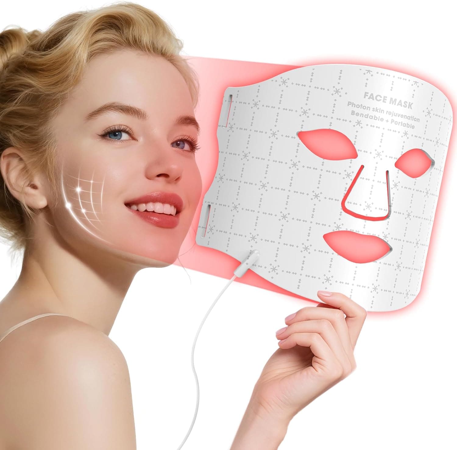 Red Light Therapy for Face, Red Light Therapy Mask with Remote
