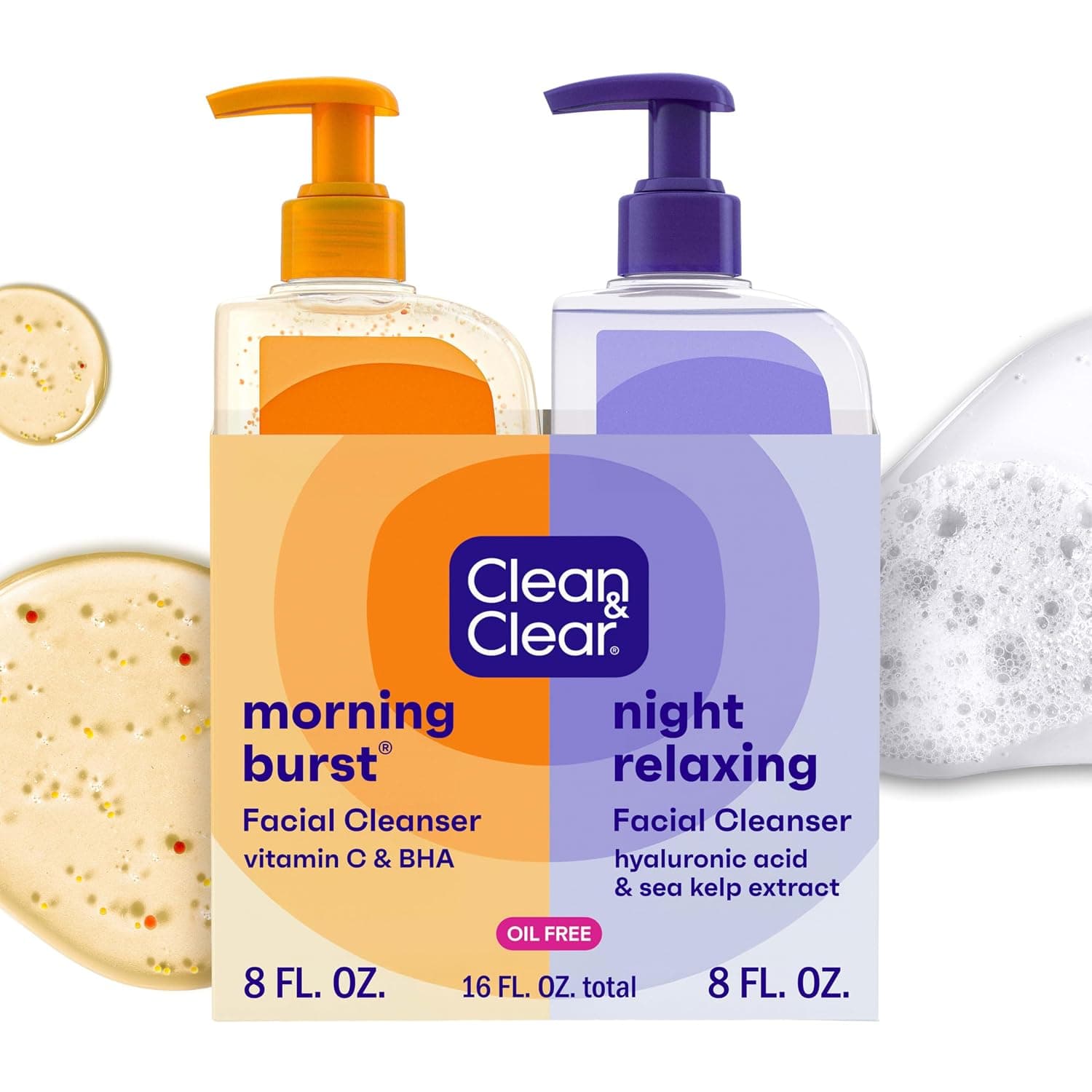 Clean & Clear 2-Pack Oil-Free Facial Cleansers with Citrus Scent