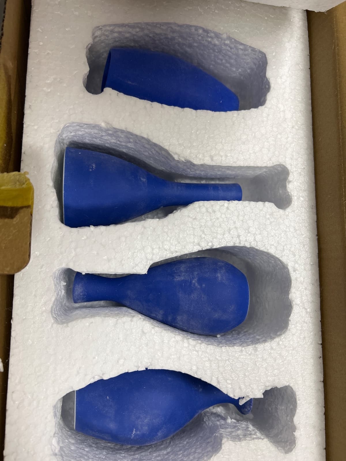 Matte Blue Ceramic Vase 4 Piece Set, Navy Blue Vase for Rustic Modern Home Decor — photo 4