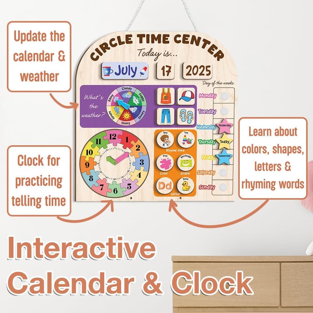 Interactive Calendar for Kids Ages 3-8, Circle Time Learning Center — photo 3