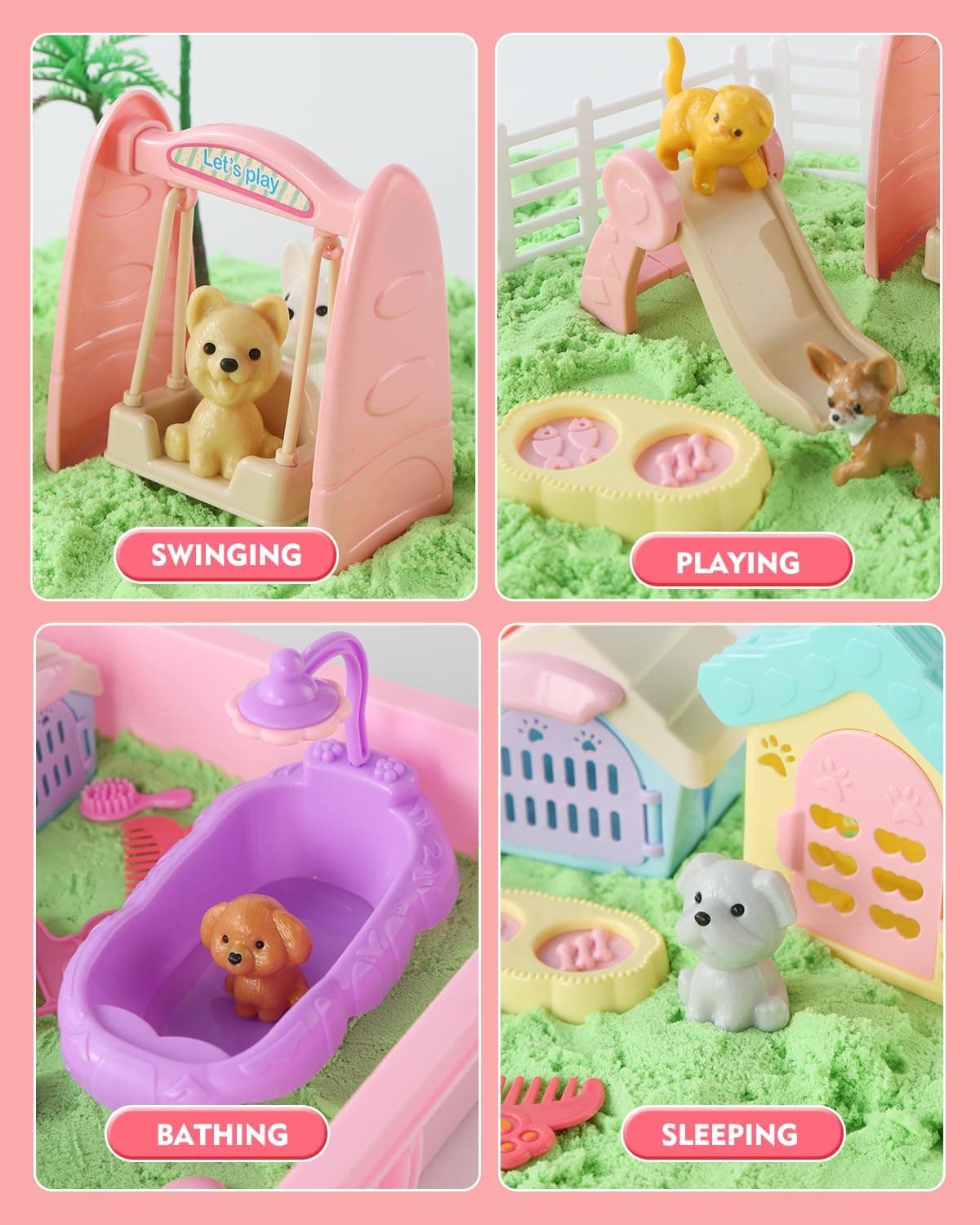 36 PCS Pet Sensory Bin Moldable Sensory Sand Kit and Sandbox with Lid Dog and Cat… — photo 2