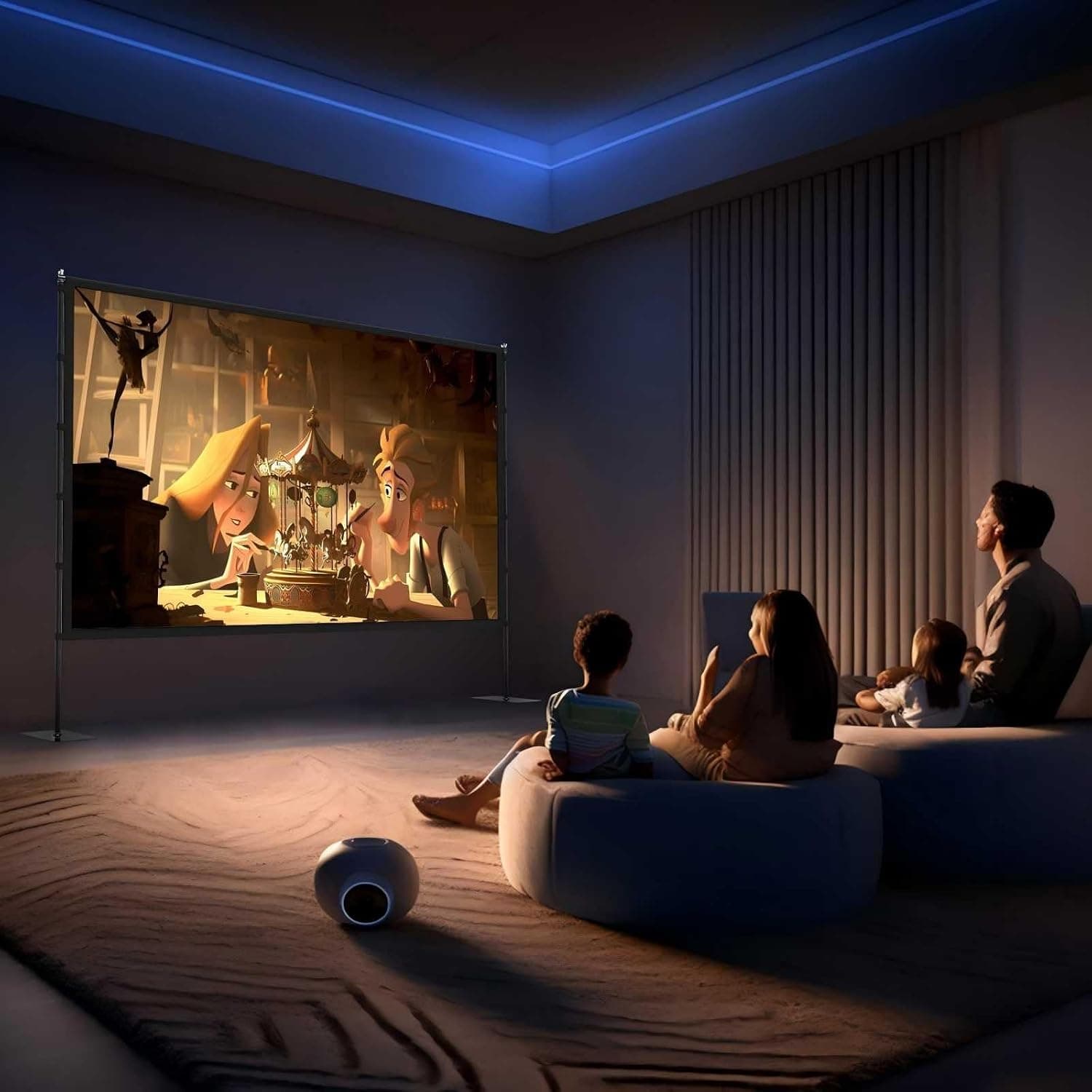 Outdoor Projector Screen with Stand - inch Portable Projector Screens Indoor Outdoor… — photo 3